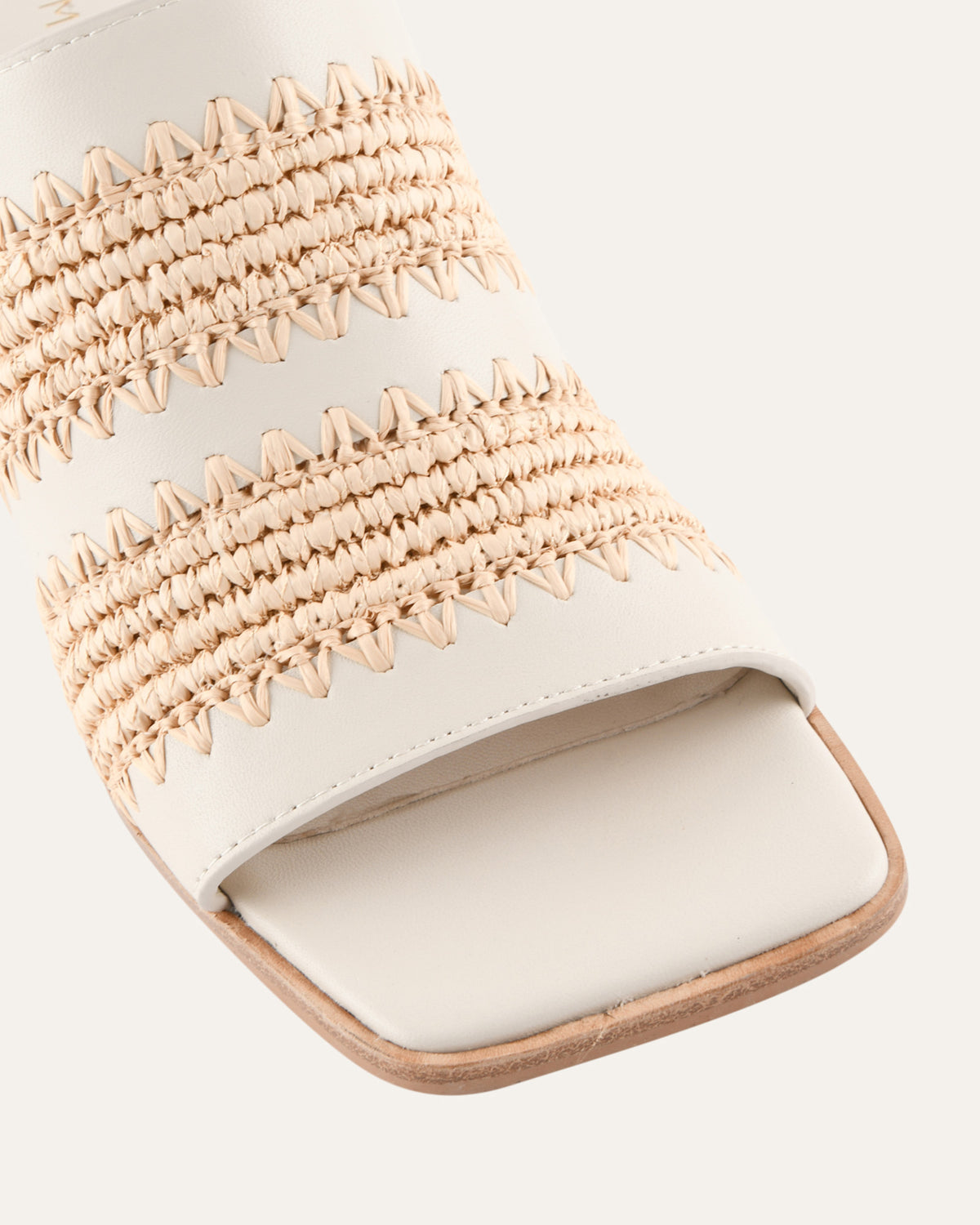 KEATING MID HEEL SANDALS OFF WHITE LEATHER