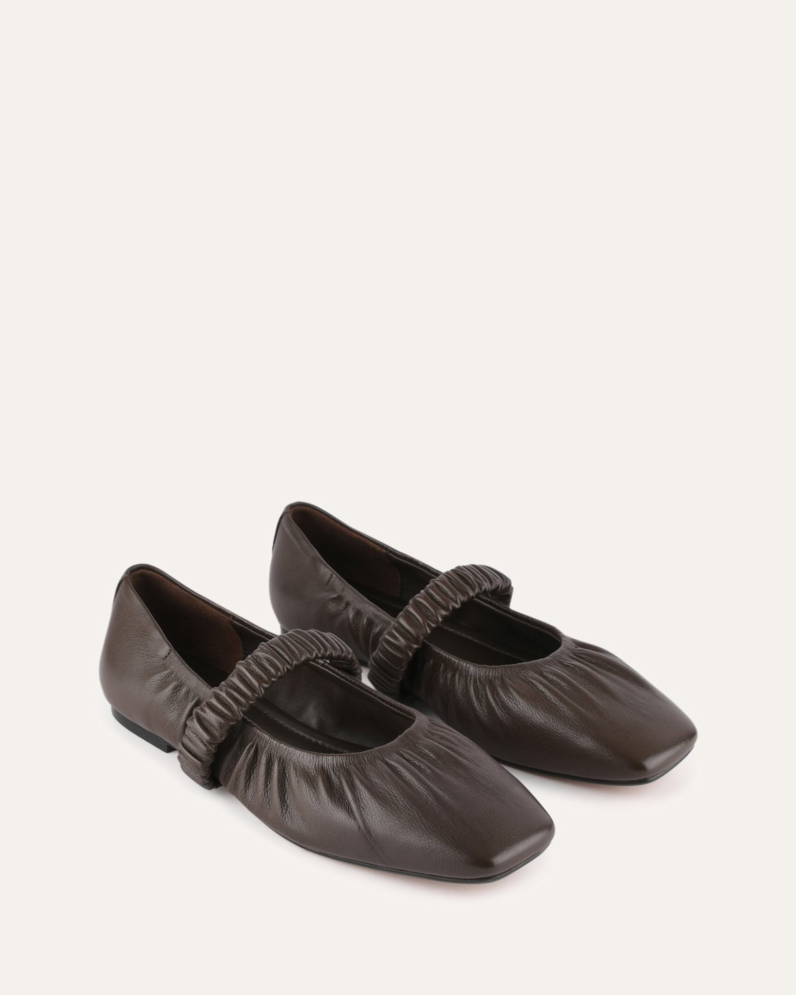 KEELY BALLET FLATS BITTER CHOC LEATHER image