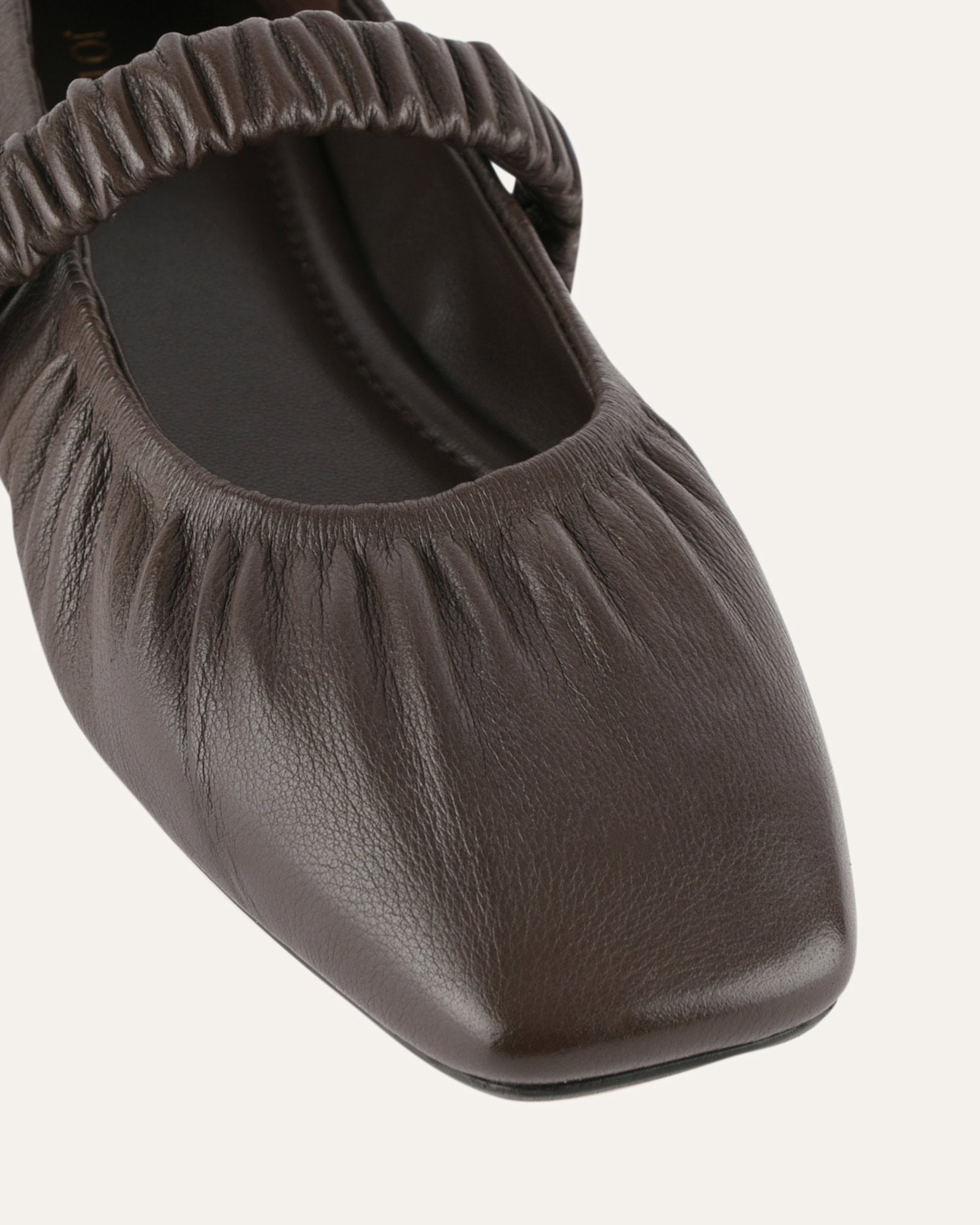 KEELY BALLET FLATS BITTER CHOC LEATHER image