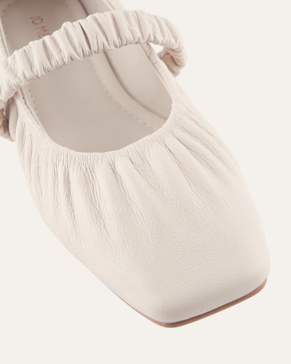 KEELY BALLET FLATS OFF WHITE LEATHER