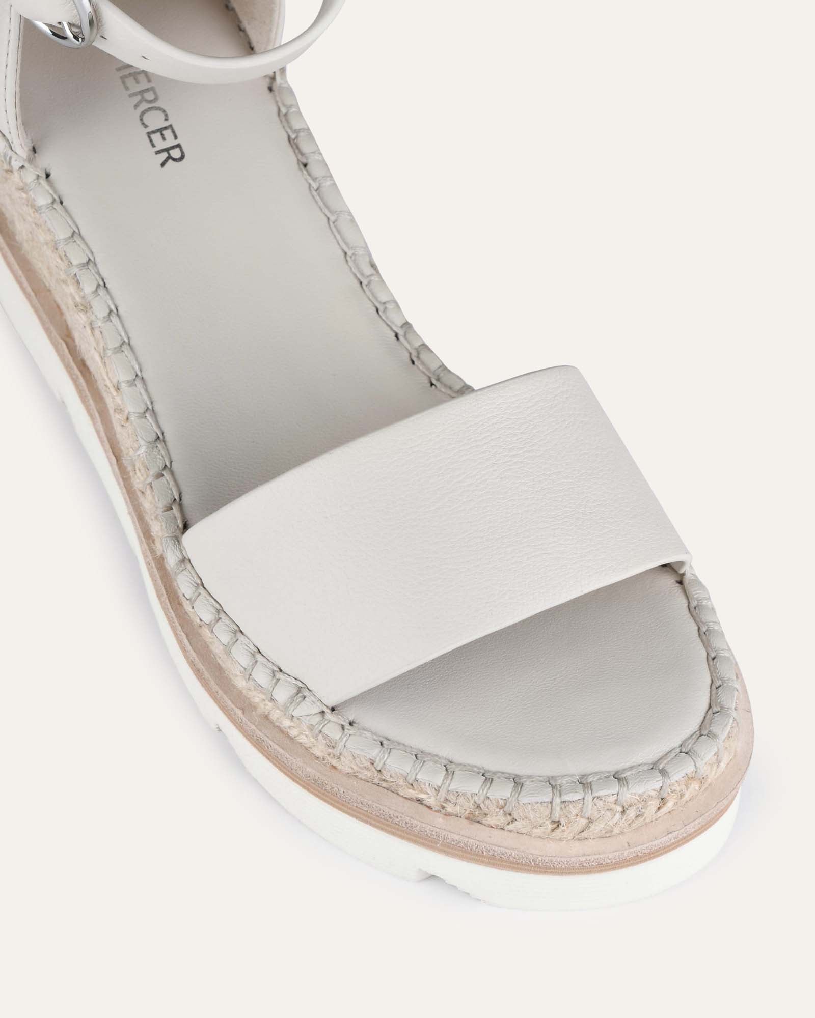 KELLY MID HEEL WEDGES BONE LEATHER image