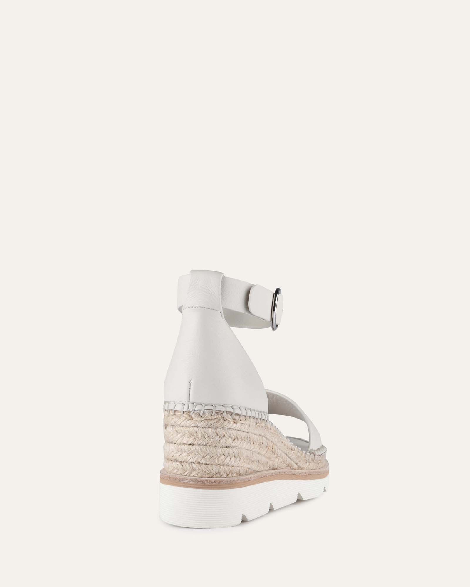 KELLY MID HEEL WEDGES BONE LEATHER image