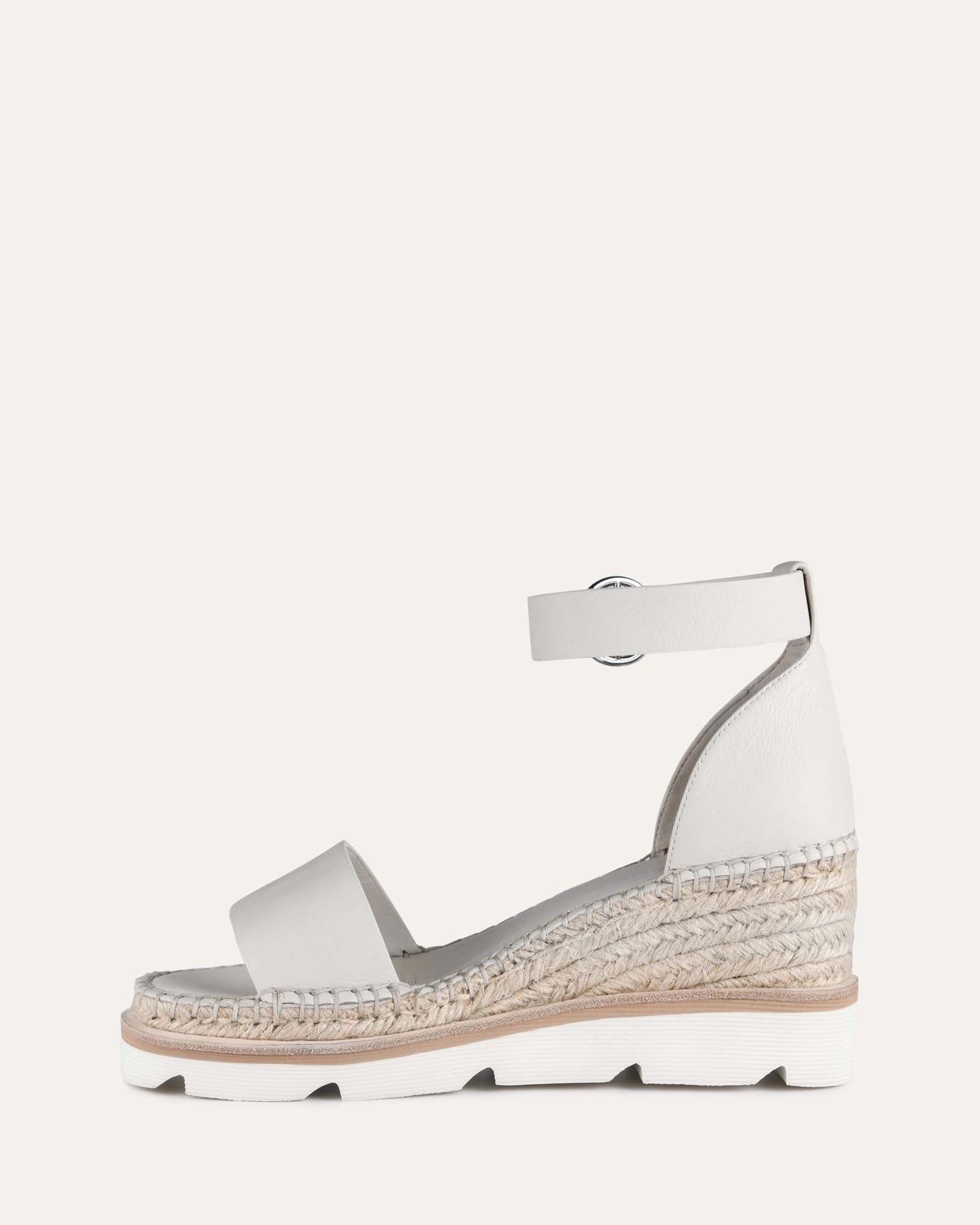 KELLY MID HEEL WEDGES BONE LEATHER image