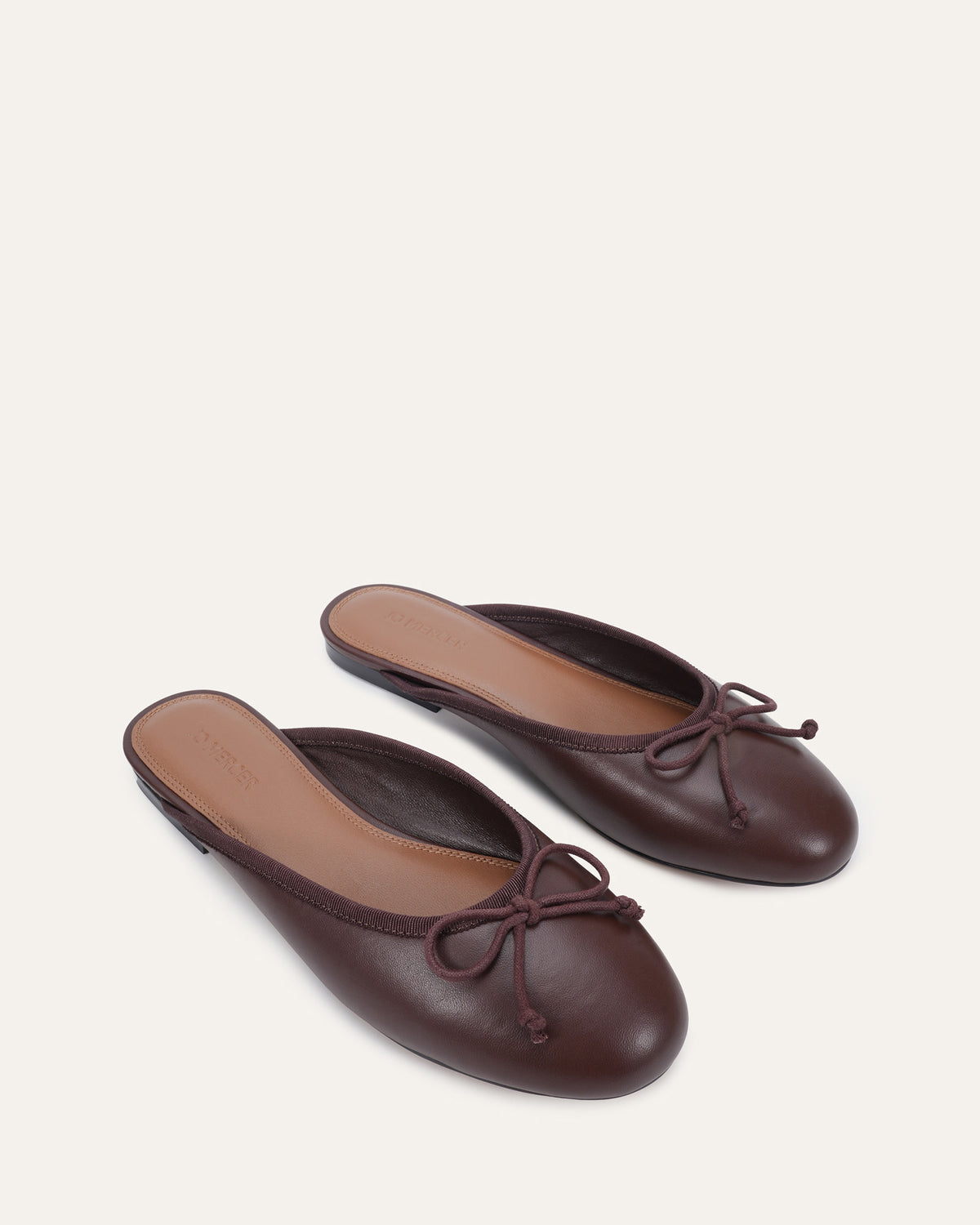 KELSEY CASUAL FLATS MULE CHOCOLATE LEATHER