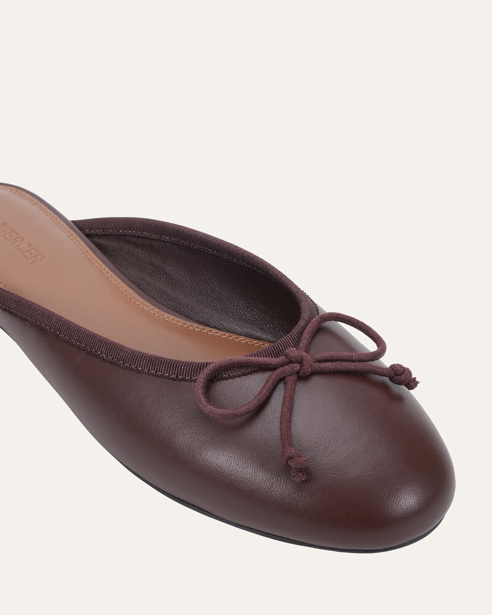 KELSEY CASUAL FLATS MULE CHOCOLATE LEATHER image