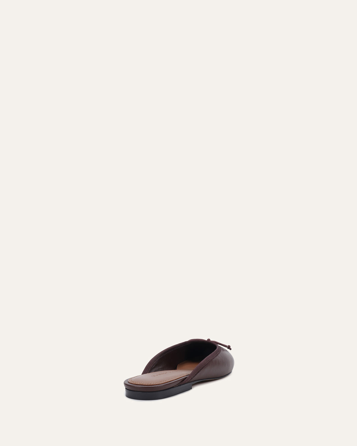 KELSEY CASUAL FLATS MULE CHOCOLATE LEATHER
