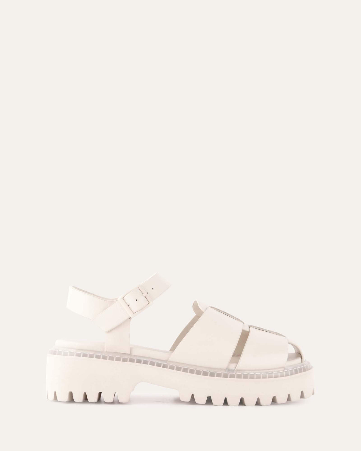 KENDO CASUAL FLATS OFF WHITE LEATHER