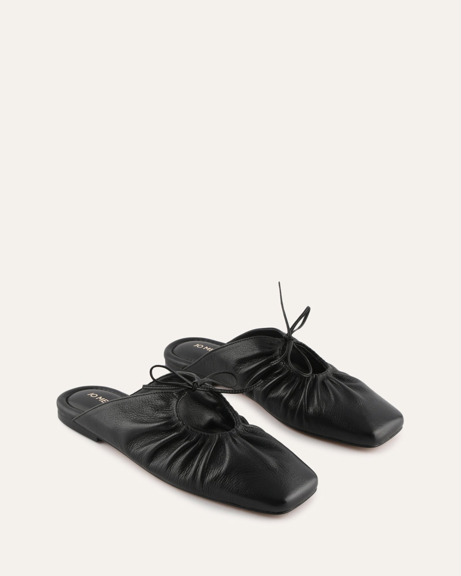 KEVA CASUAL FLATS BLACK LEATHER image
