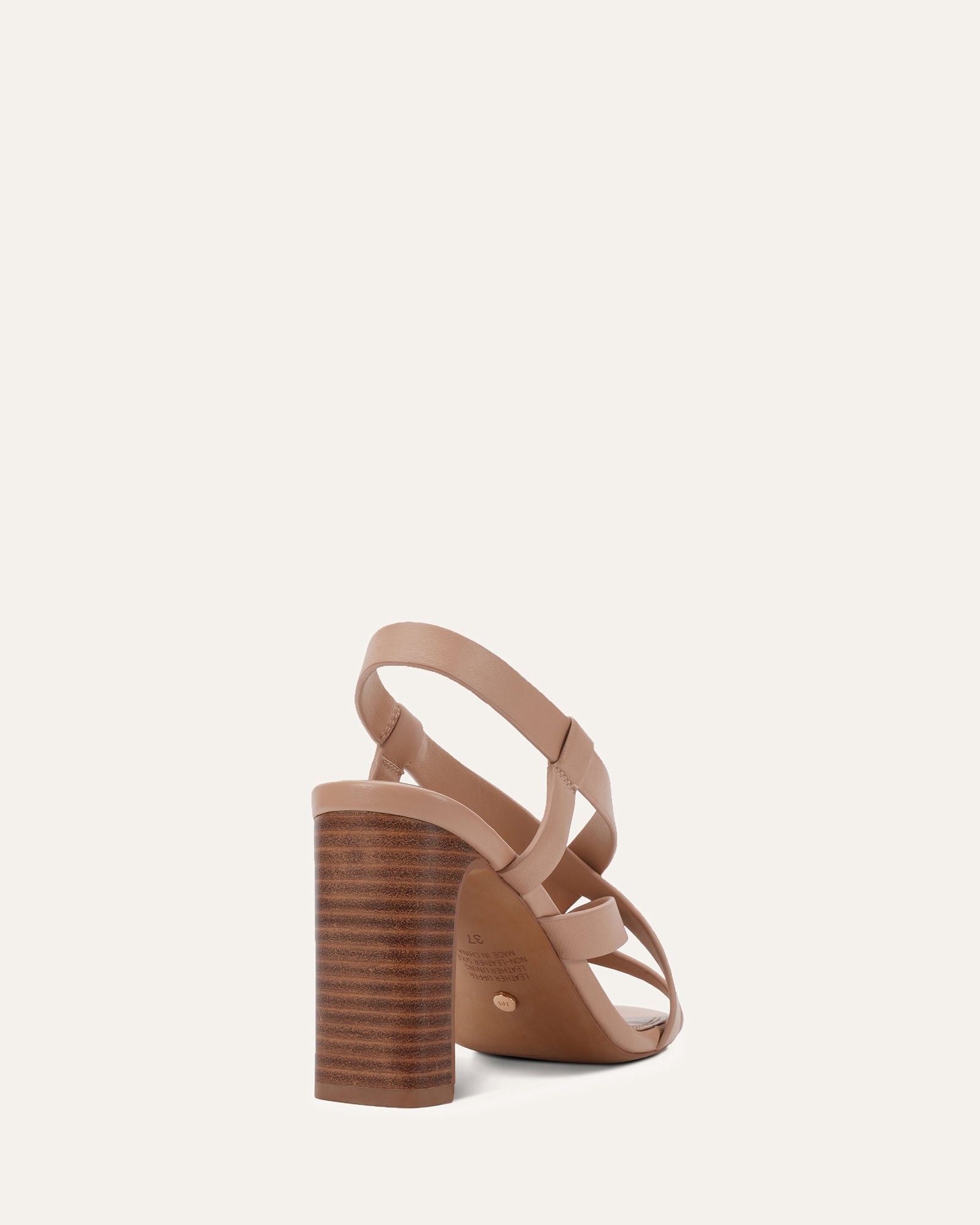 KHAI HIGH SANDALS ALMOND LEATHER image