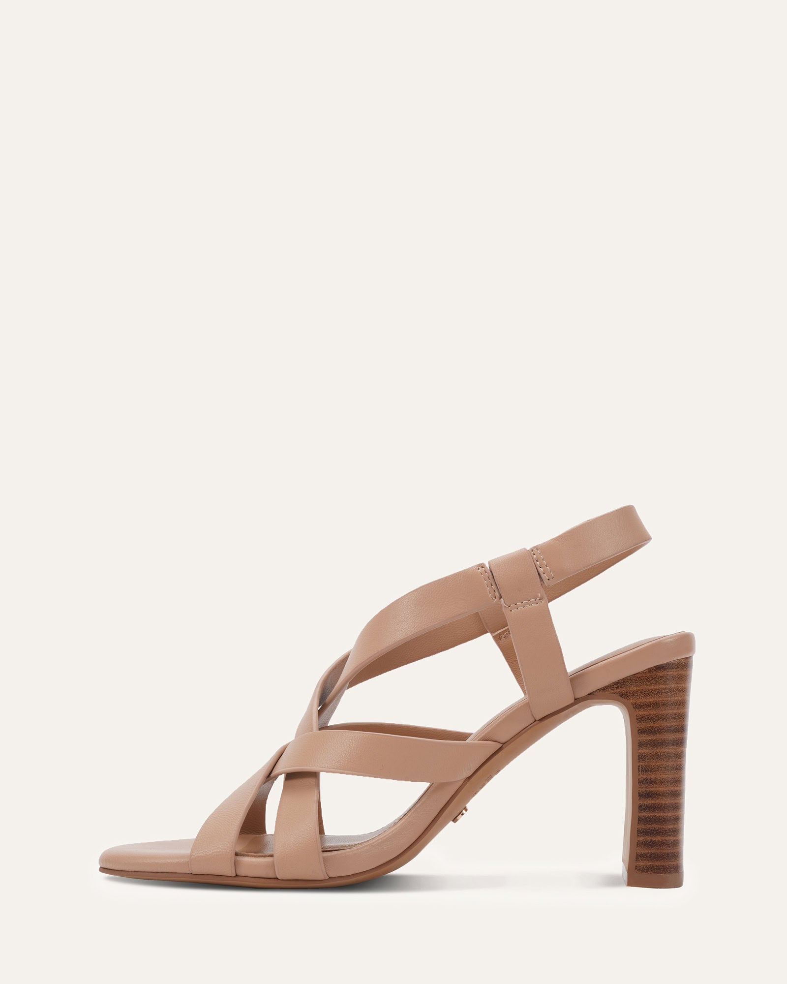 KHAI HIGH SANDALS ALMOND LEATHER image