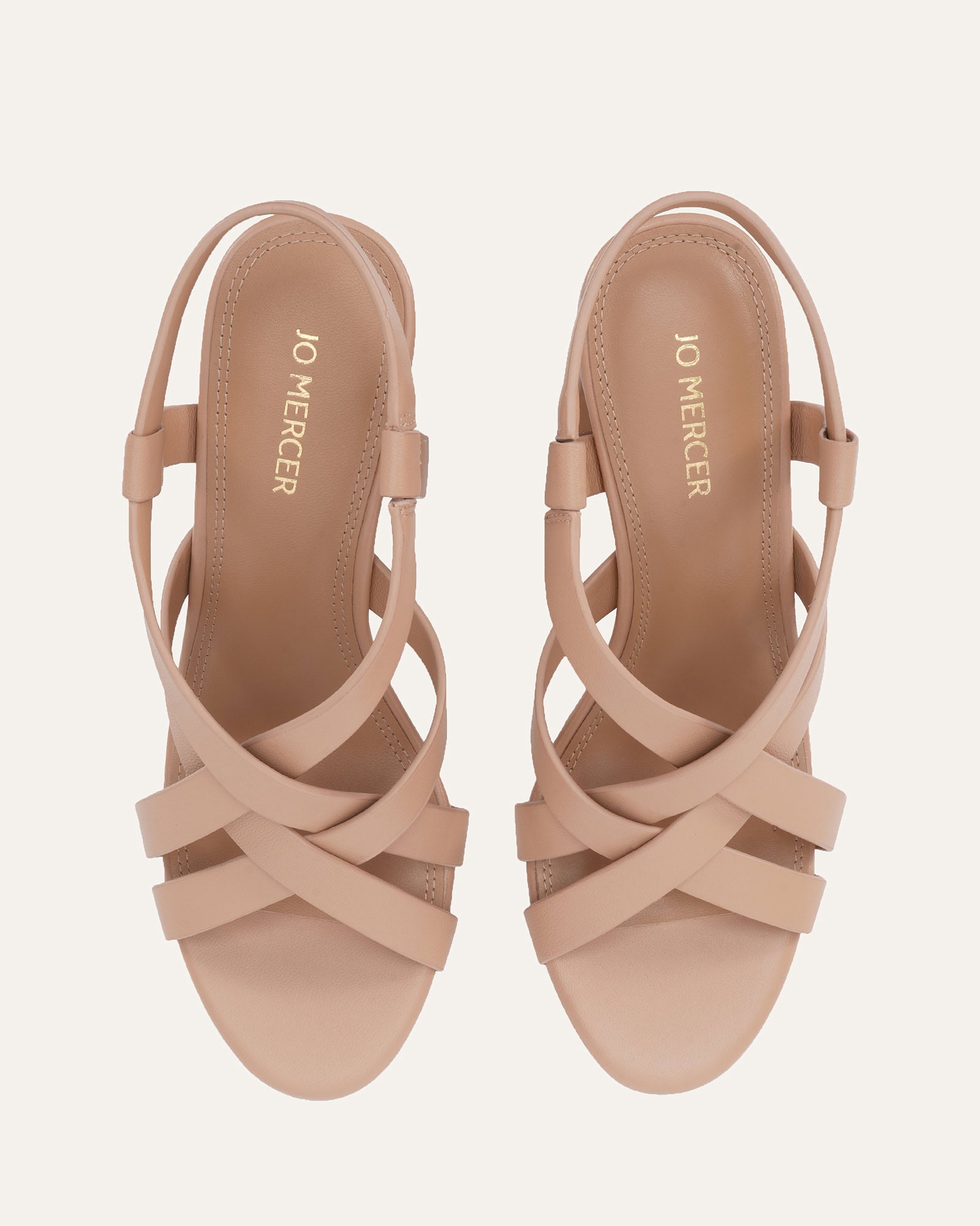 KHAI HIGH SANDALS ALMOND LEATHER image