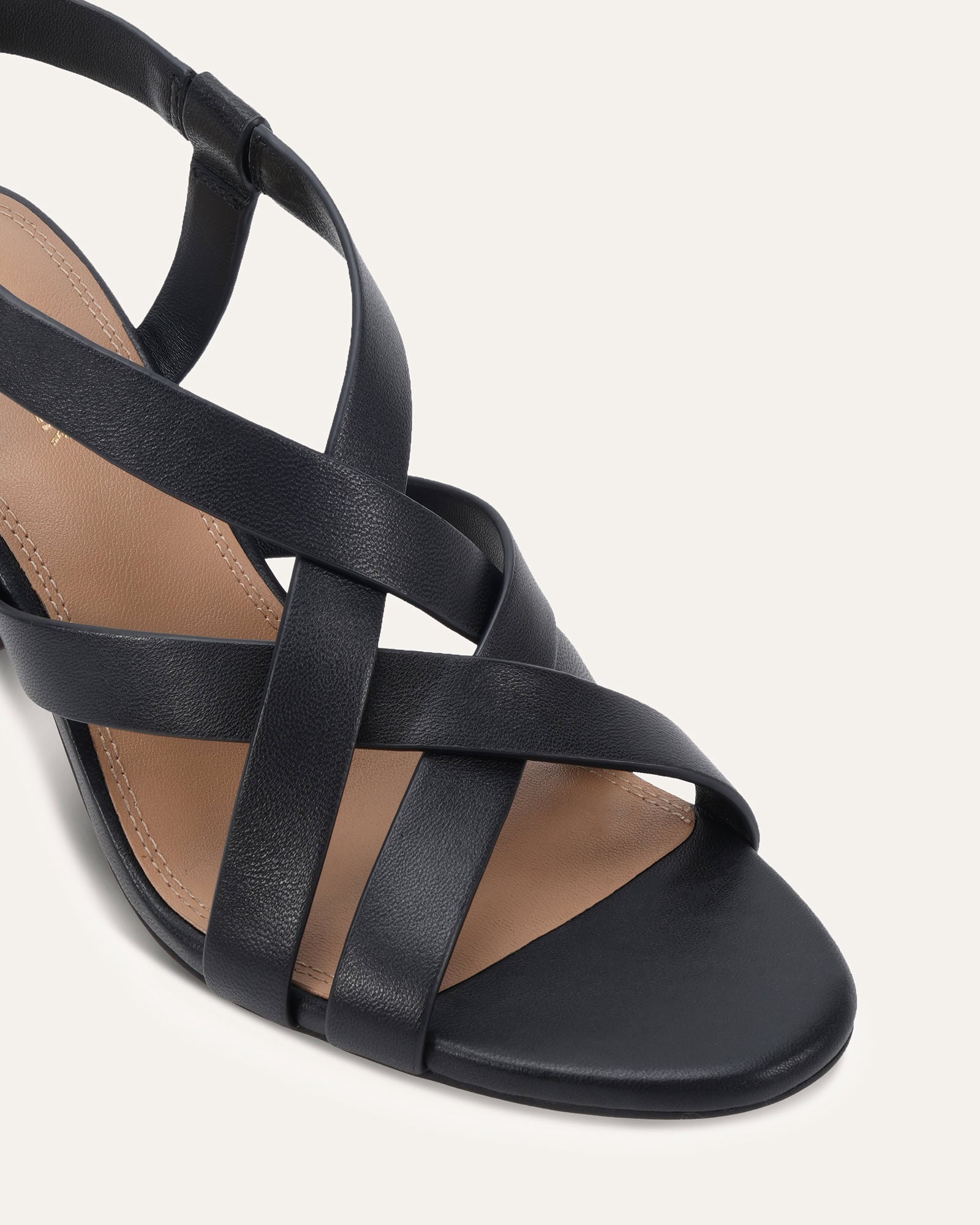 KHAI HIGH SANDALS BLACK LEATHER image