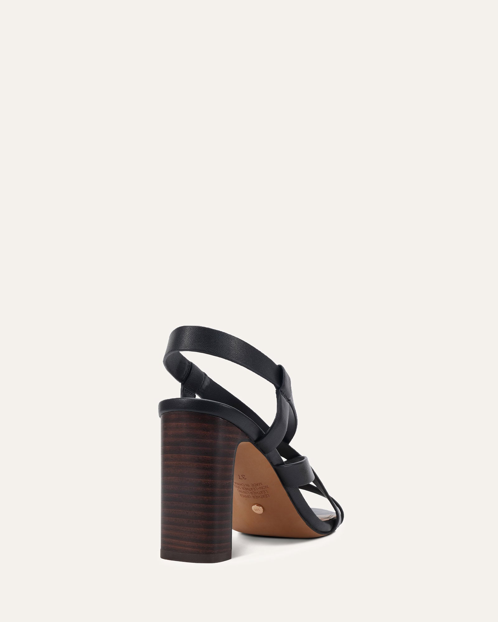 KHAI HIGH SANDALS BLACK LEATHER image