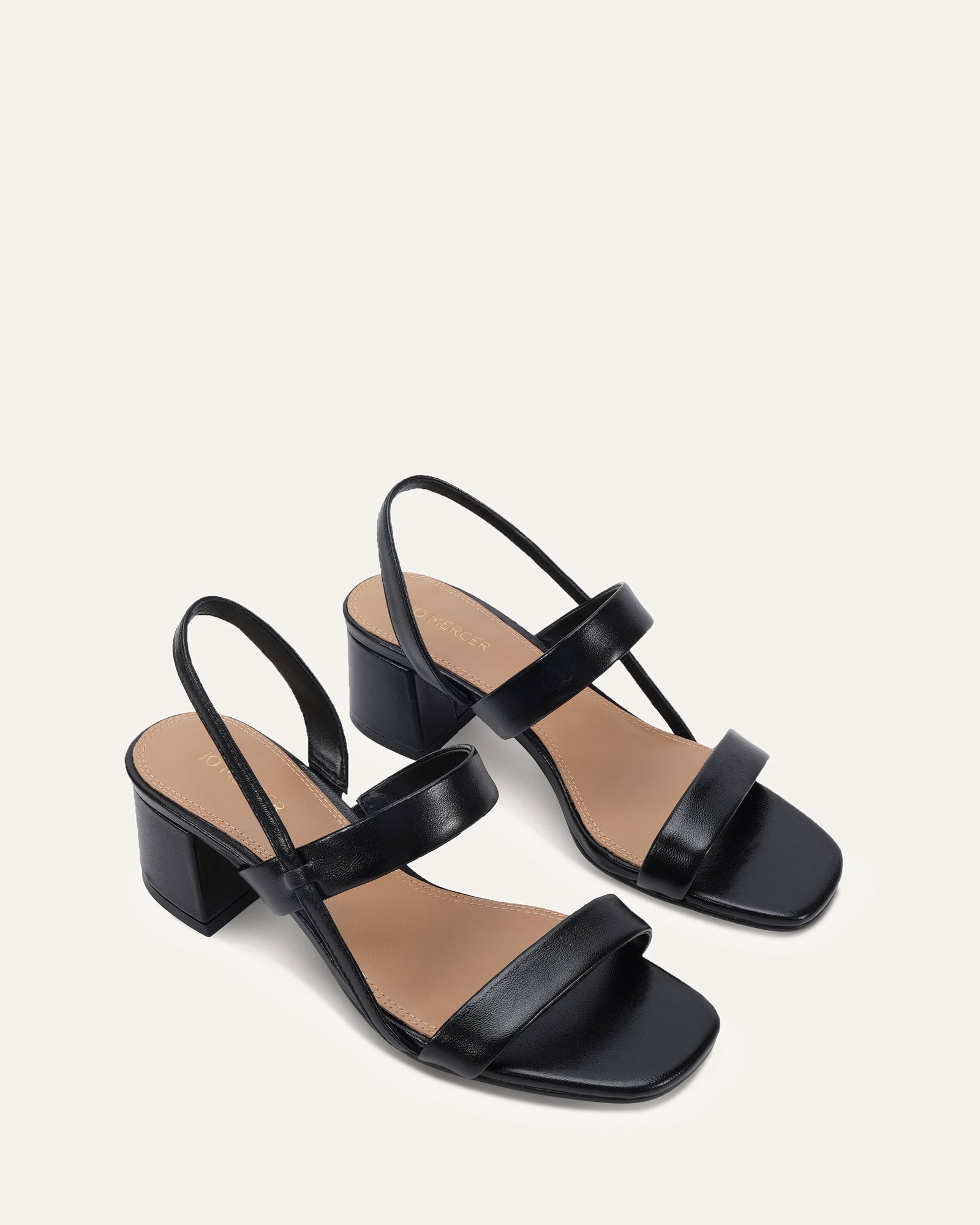 KIMBA MID SANDALS BLACK LEATHER image