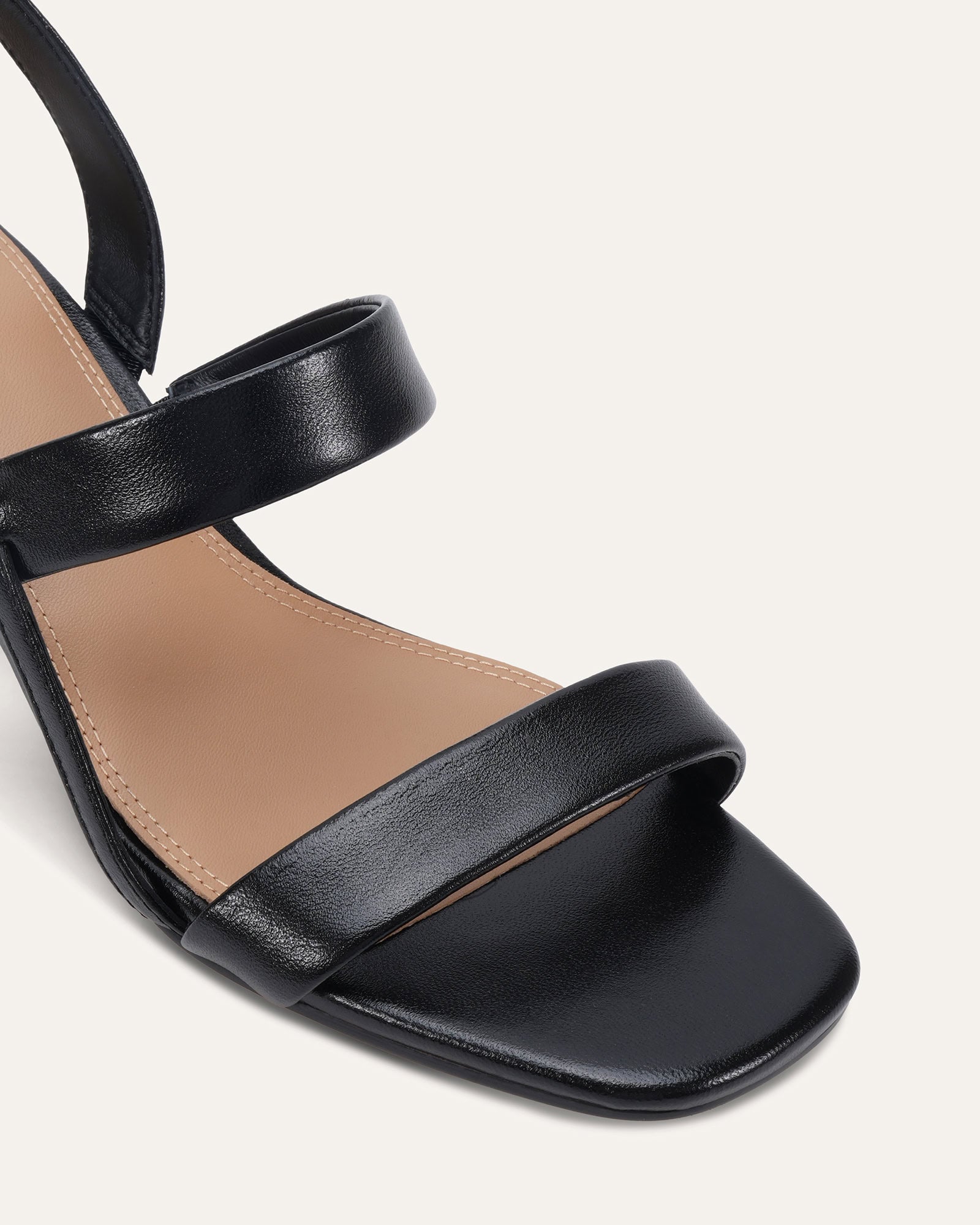 KIMBA MID SANDALS BLACK LEATHER image