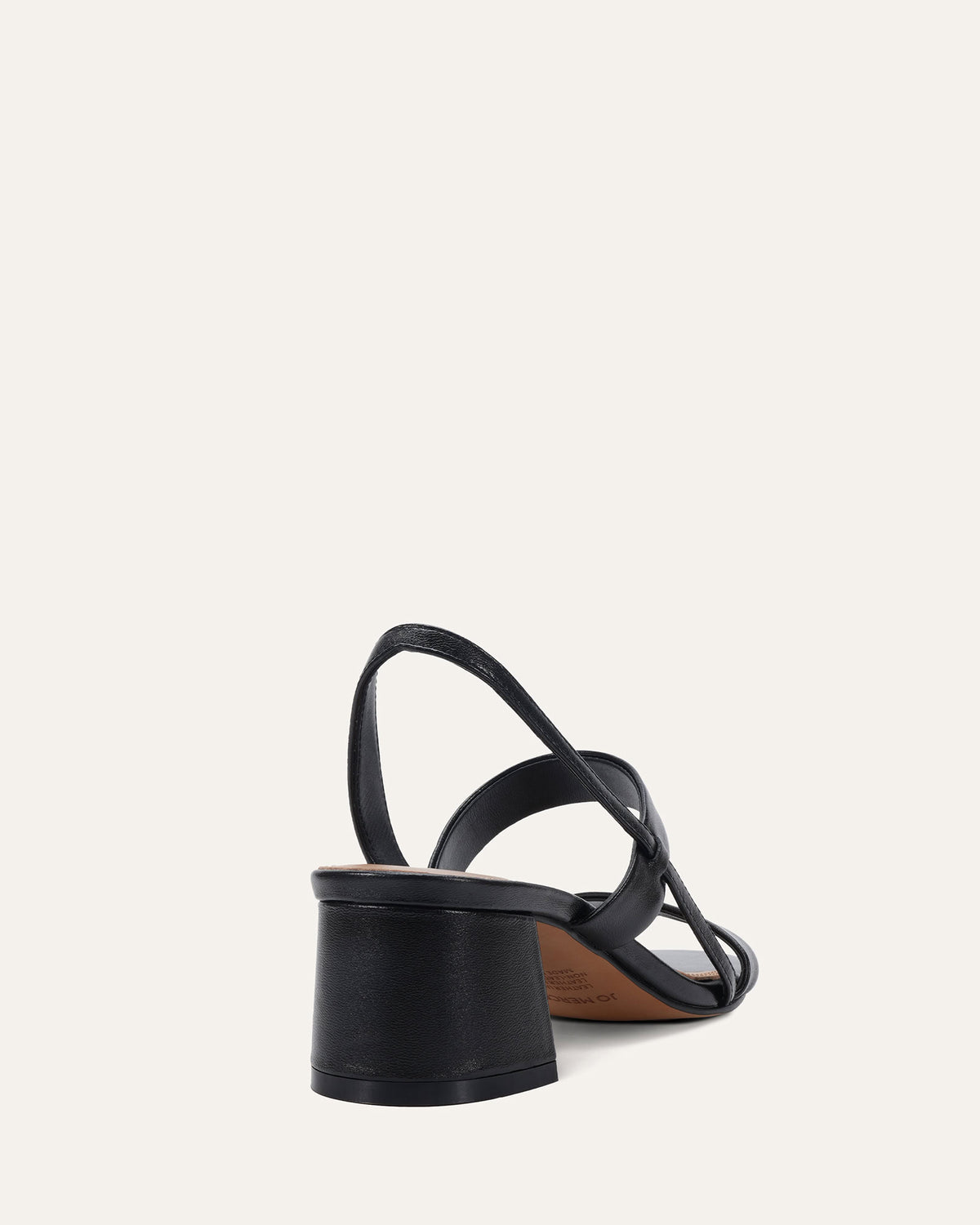 KIMBA MID SANDALS BLACK LEATHER