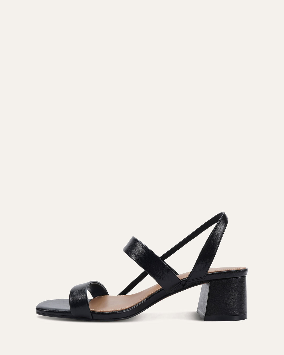 KIMBA MID SANDALS BLACK LEATHER