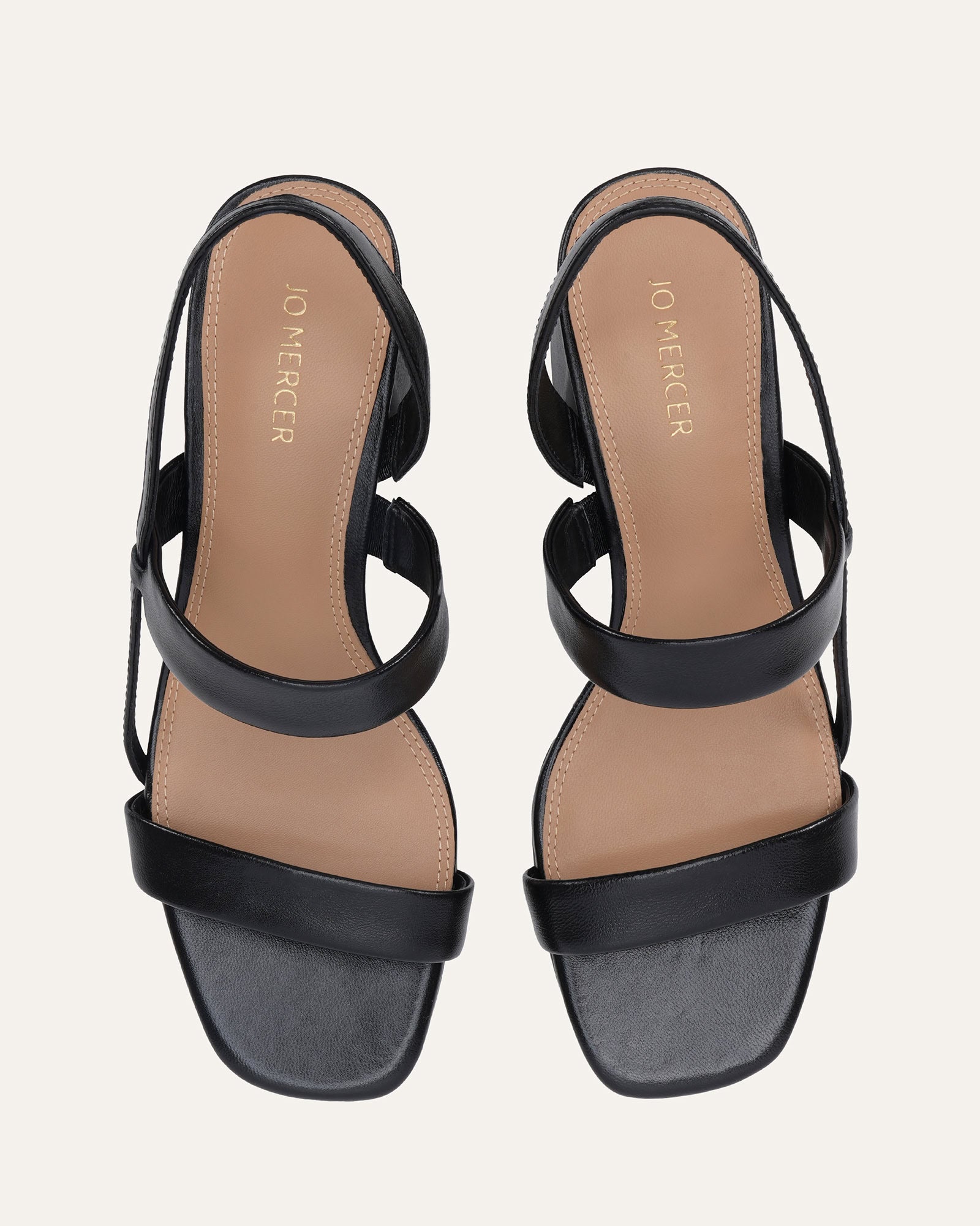KIMBA MID SANDALS BLACK LEATHER image