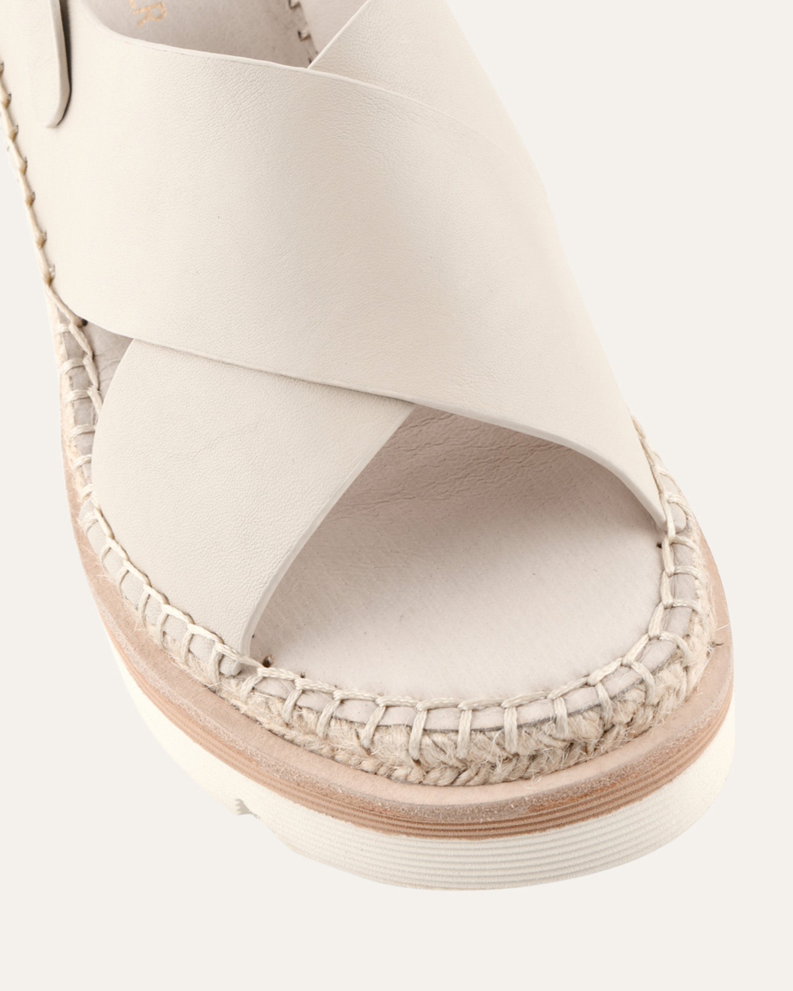 KIMBERLEY MID WEDGE SANDALS BONE LEATHER image