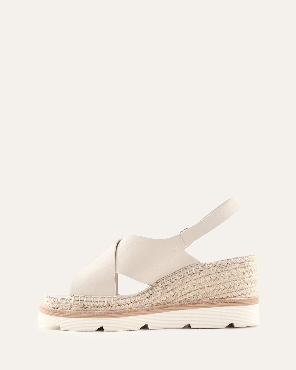 KIMBERLEY MID WEDGE SANDALS BONE LEATHER