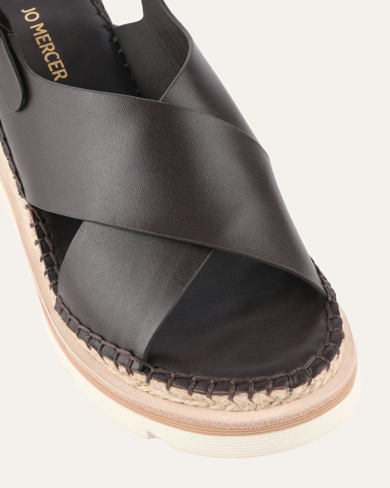 KIMBERLEY MID WEDGE SANDALS BITTER CHOC LEATHER image