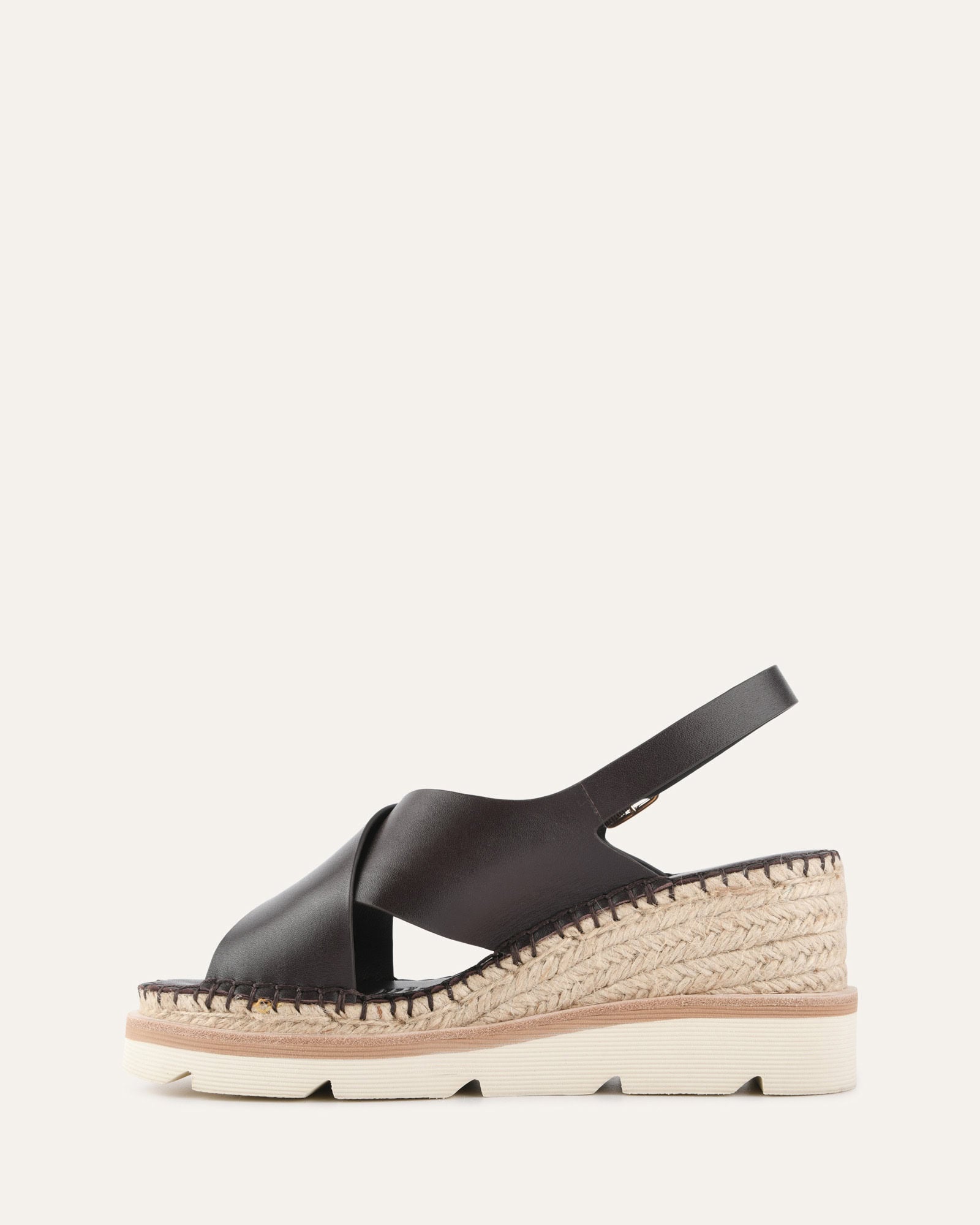 KIMBERLEY MID WEDGE SANDALS BITTER CHOC LEATHER image