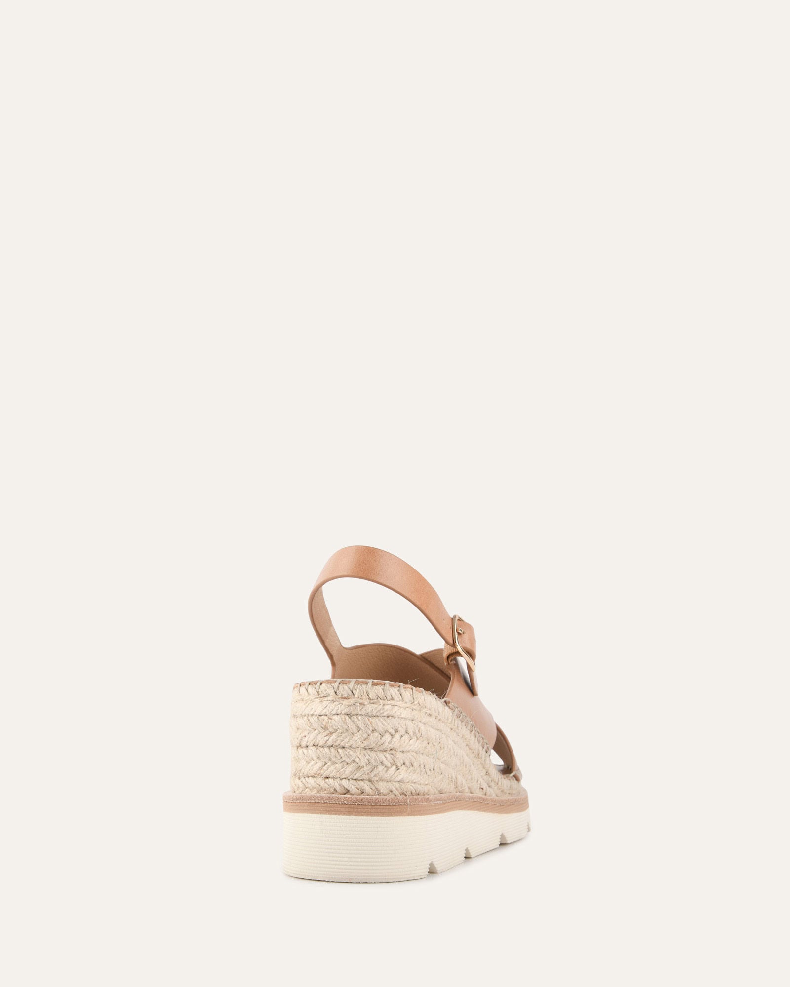 KIMBERLEY MID WEDGE SANDALS TAN LEATHER image