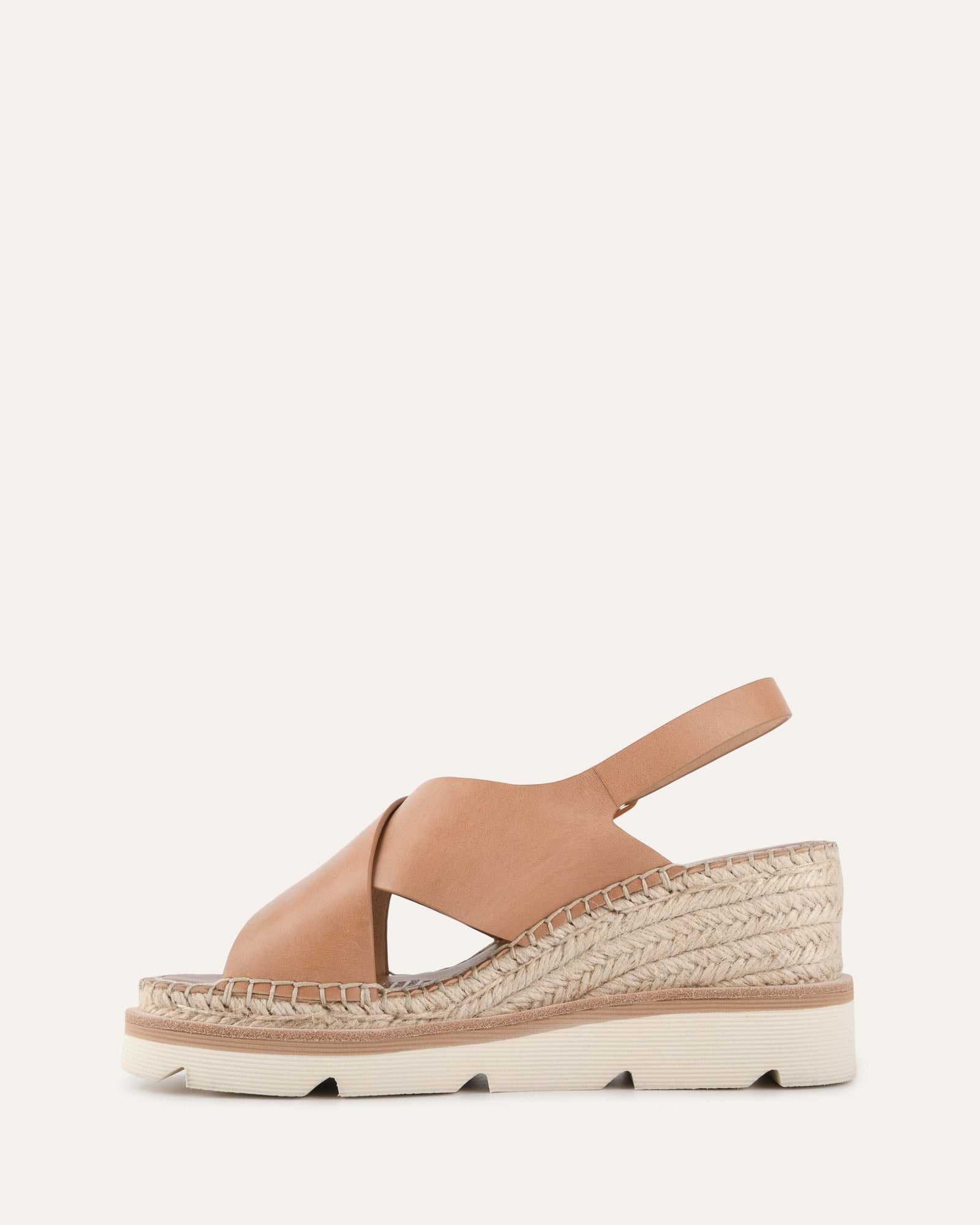 KIMBERLEY MID WEDGE SANDALS TAN LEATHER image