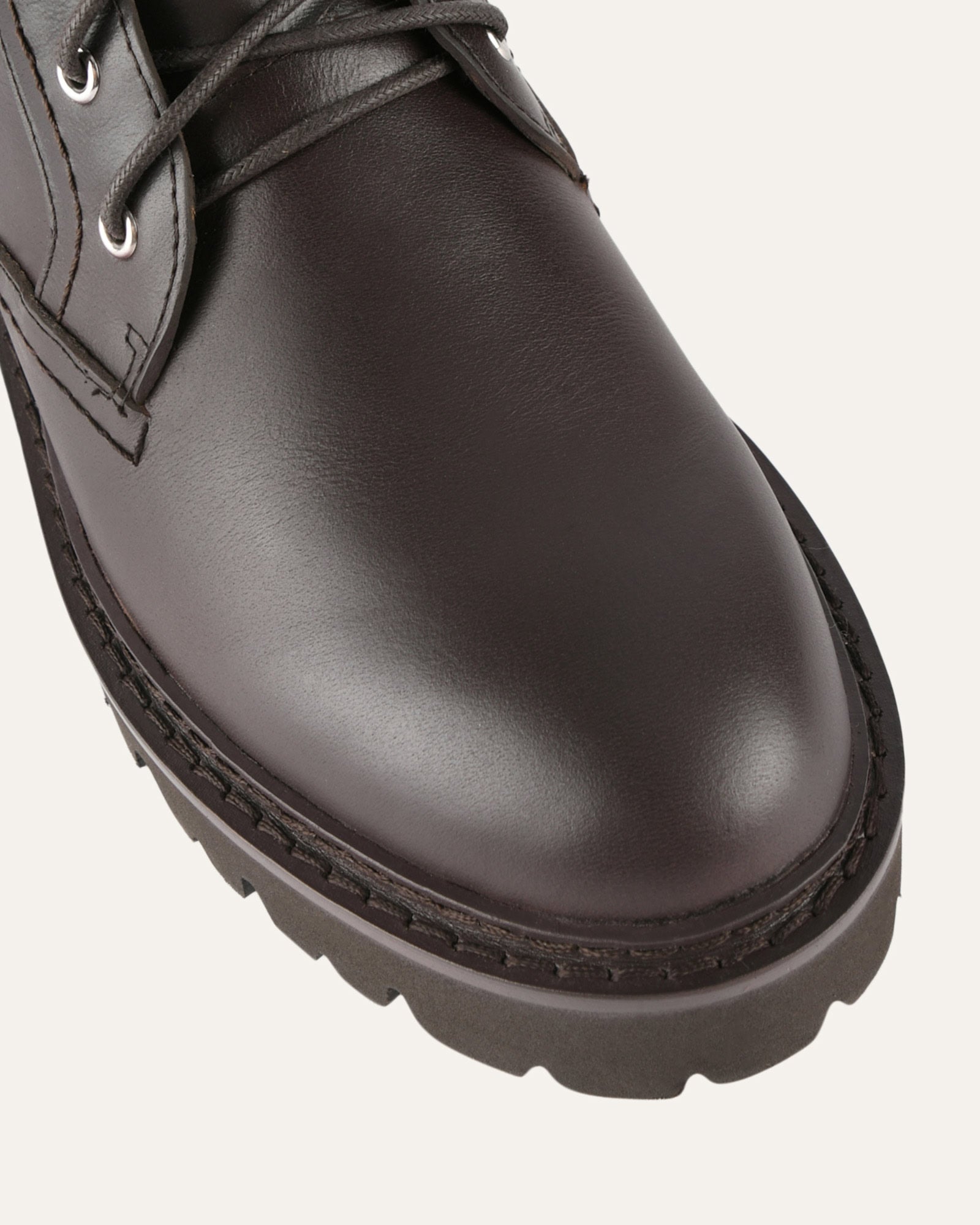 KODA FLAT ANKLE BOOTS CACAO LEATHER image