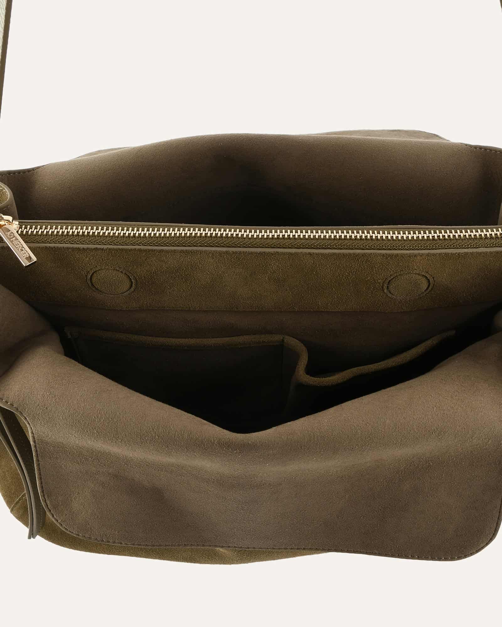 KORA TOTE BAG OLIVE SUEDE image