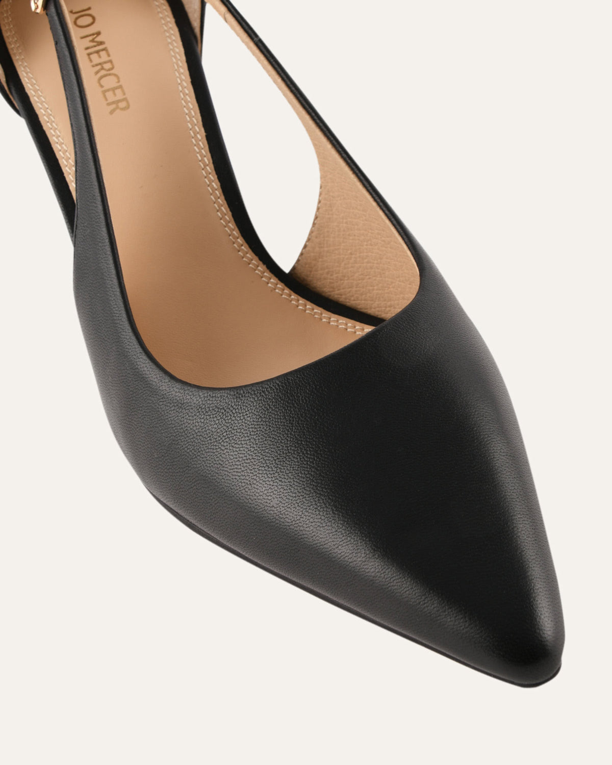 LAINEY MID HEELS BLACK LEATHER