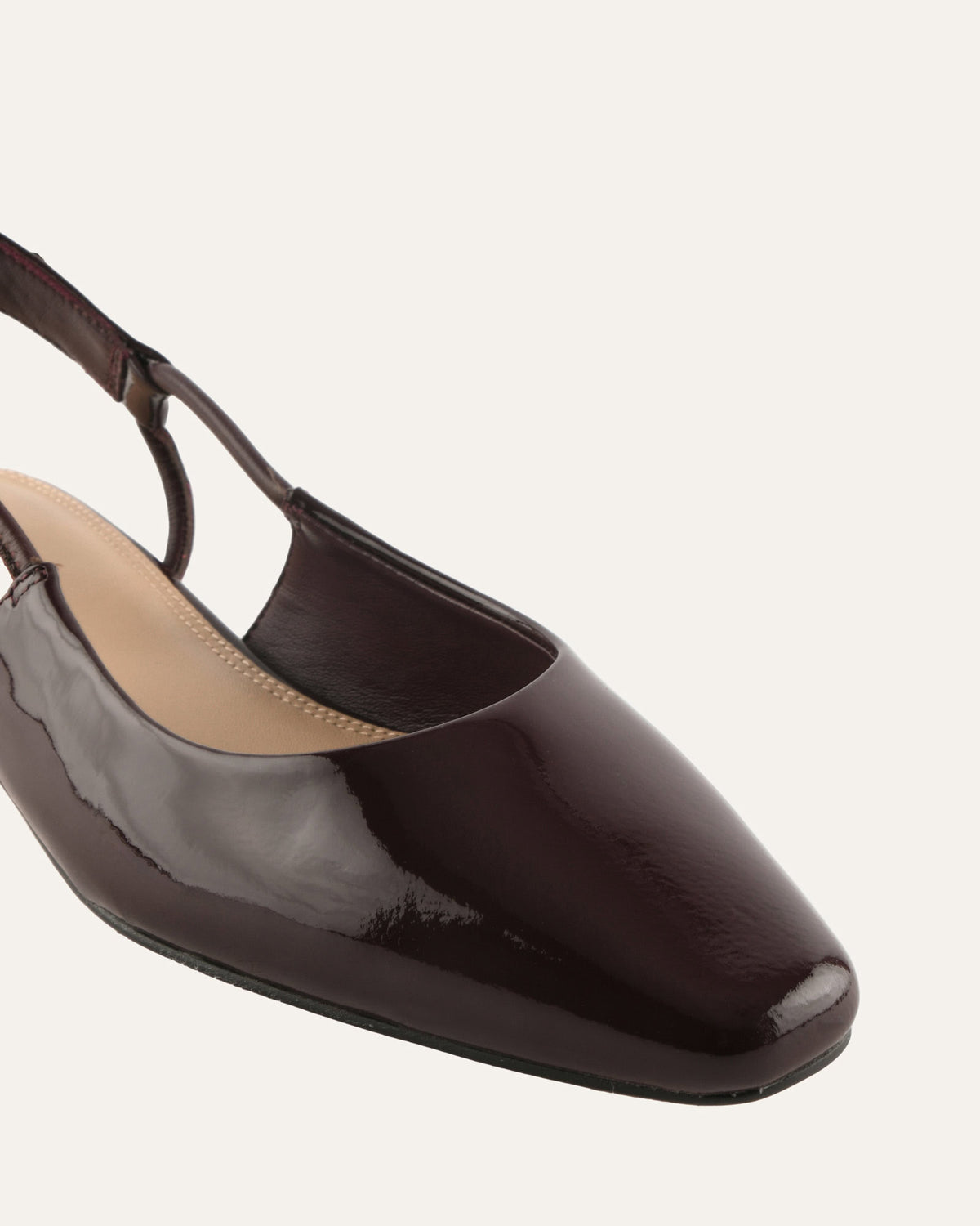 LARISSA DRESS FLATS MERLOT PATENT