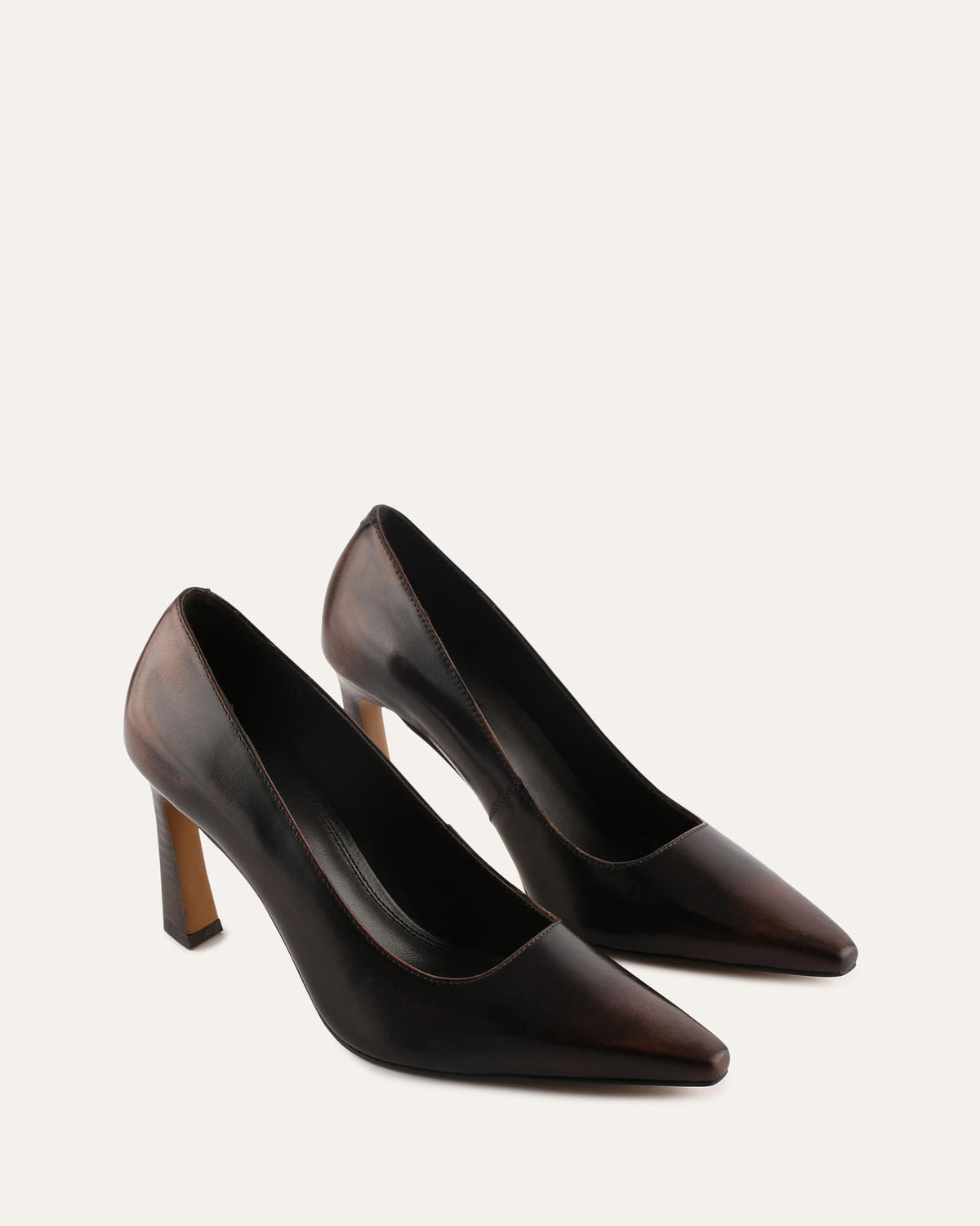 LAWSEN HIGH HEELS CHOCOLATE LEATHER
