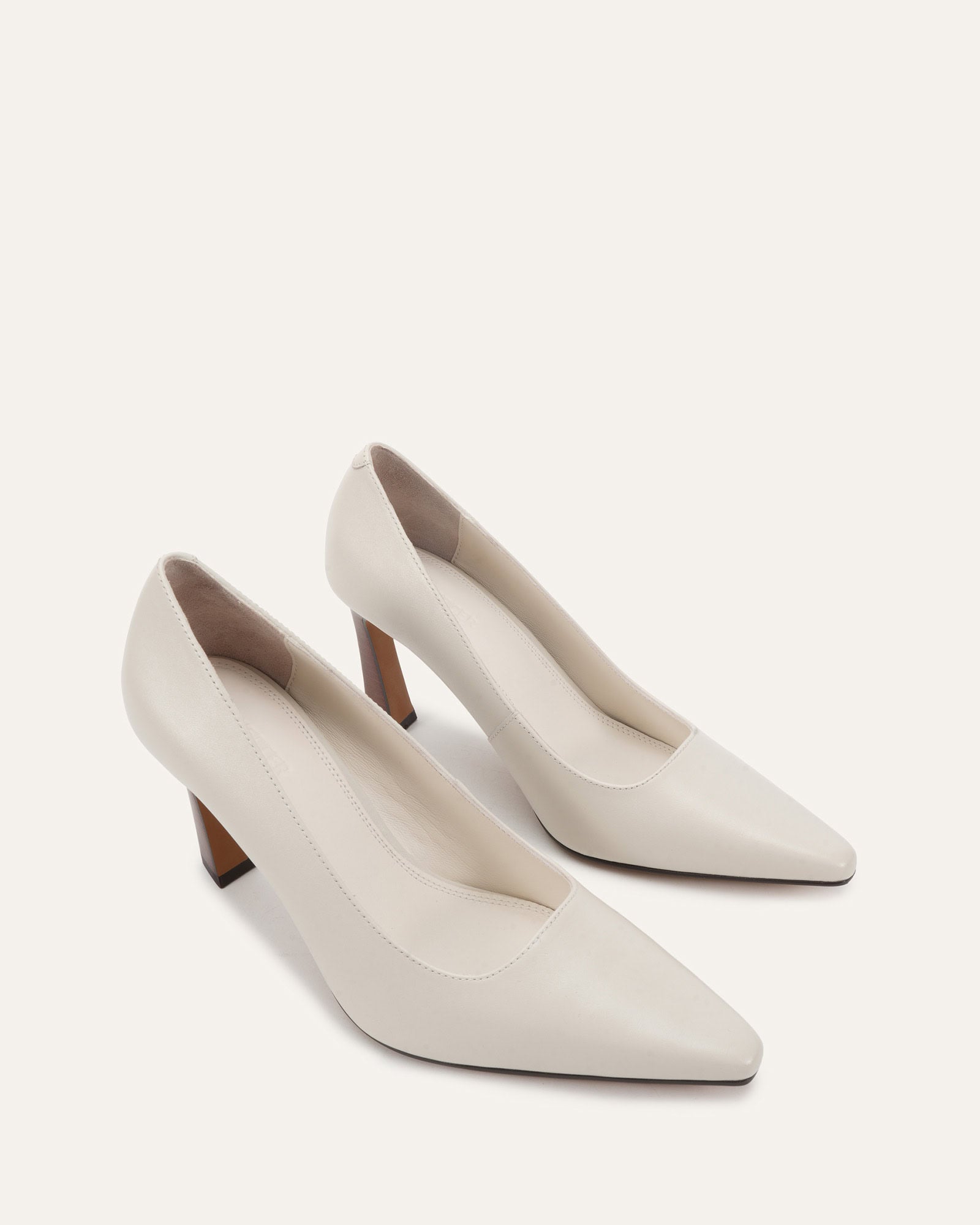 LAWSEN HIGH HEELS MILK WHITE LEATHER image