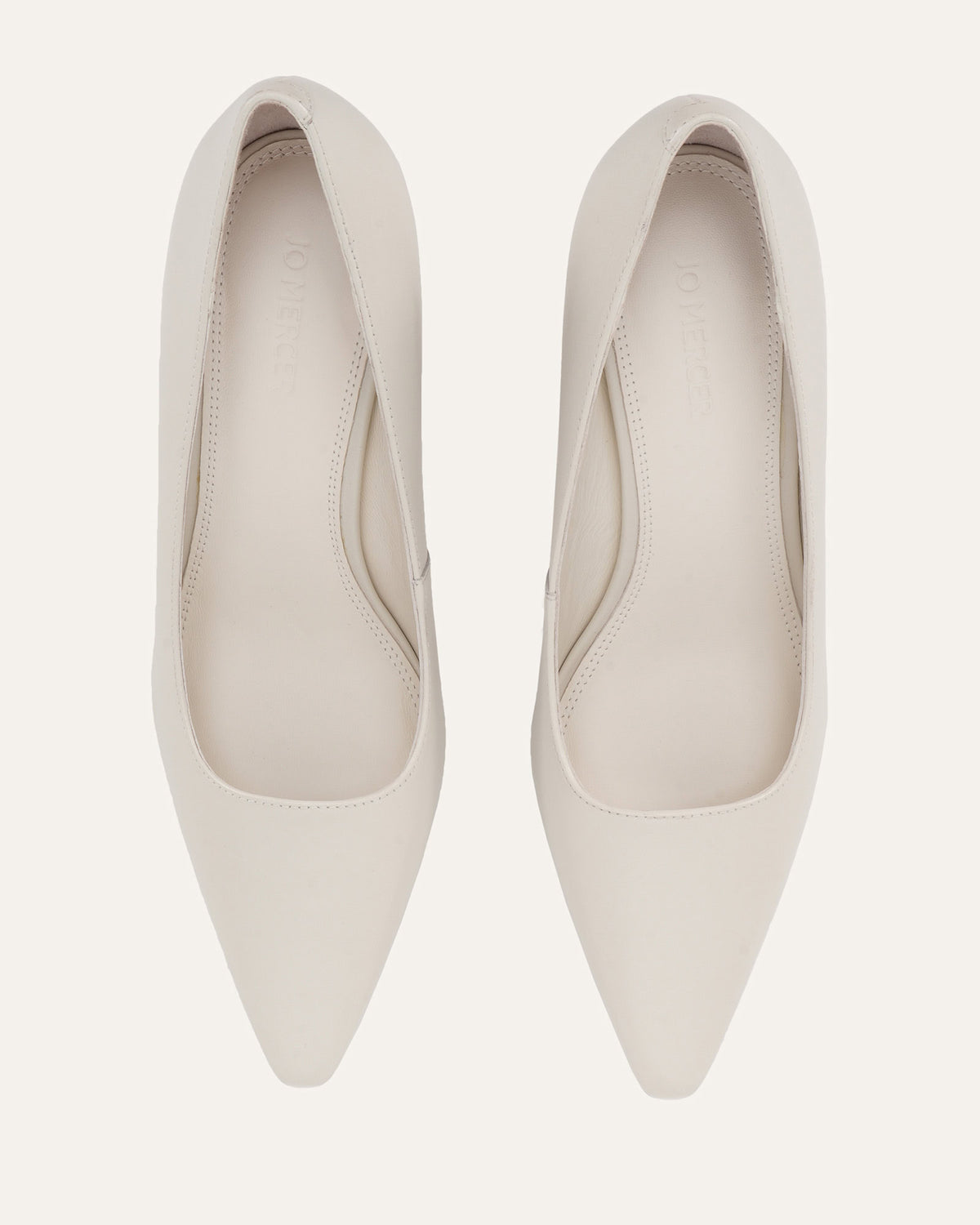LAWSEN HIGH HEELS MILK WHITE LEATHER