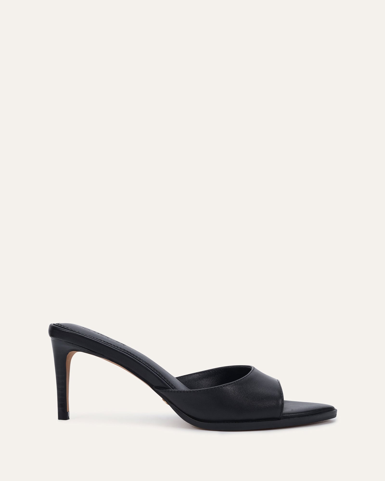 LEE MID HEEL SANDALS BLACK LEATHER image
