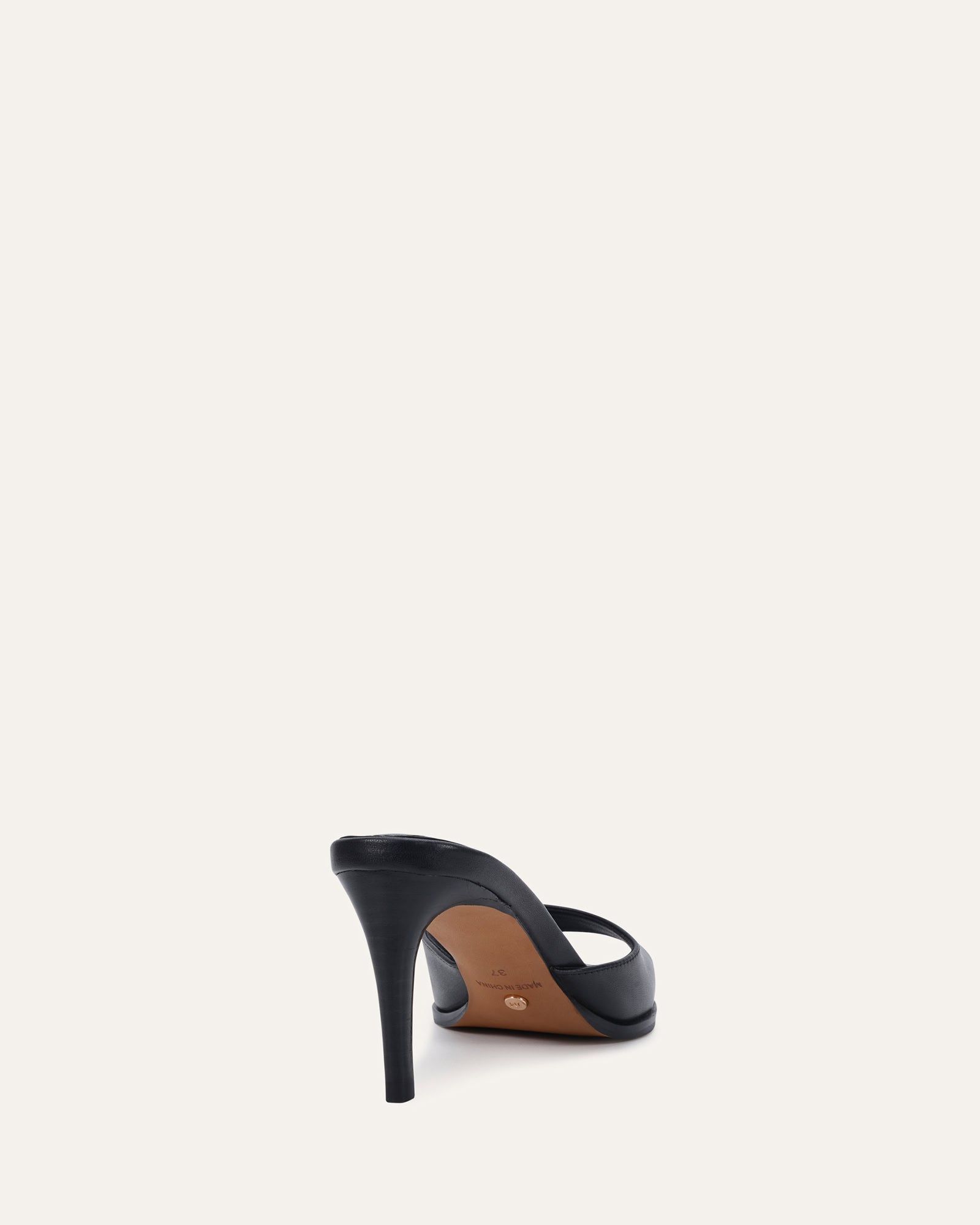 LEE MID HEEL SANDALS BLACK LEATHER image