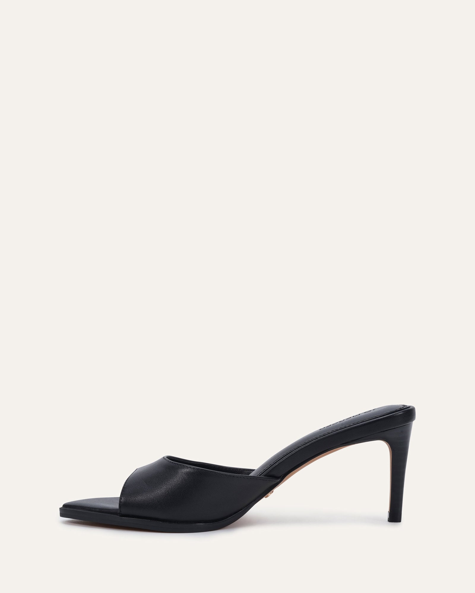 LEE MID HEEL SANDALS BLACK LEATHER image