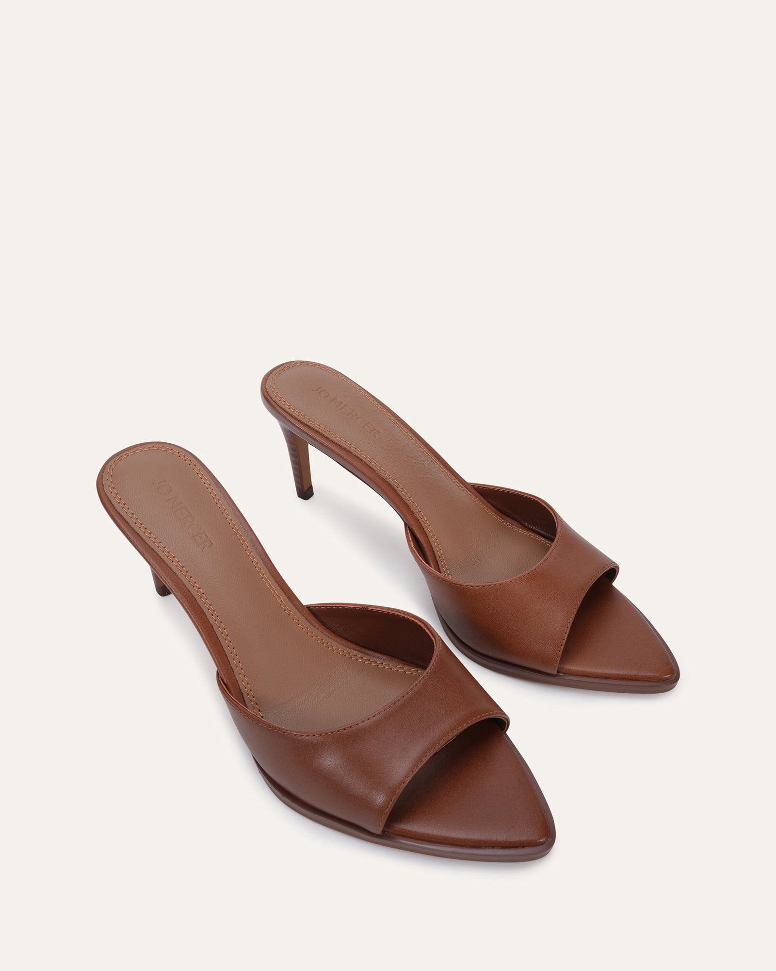 LEE MID HEEL SANDALS PECAN LEATHER image