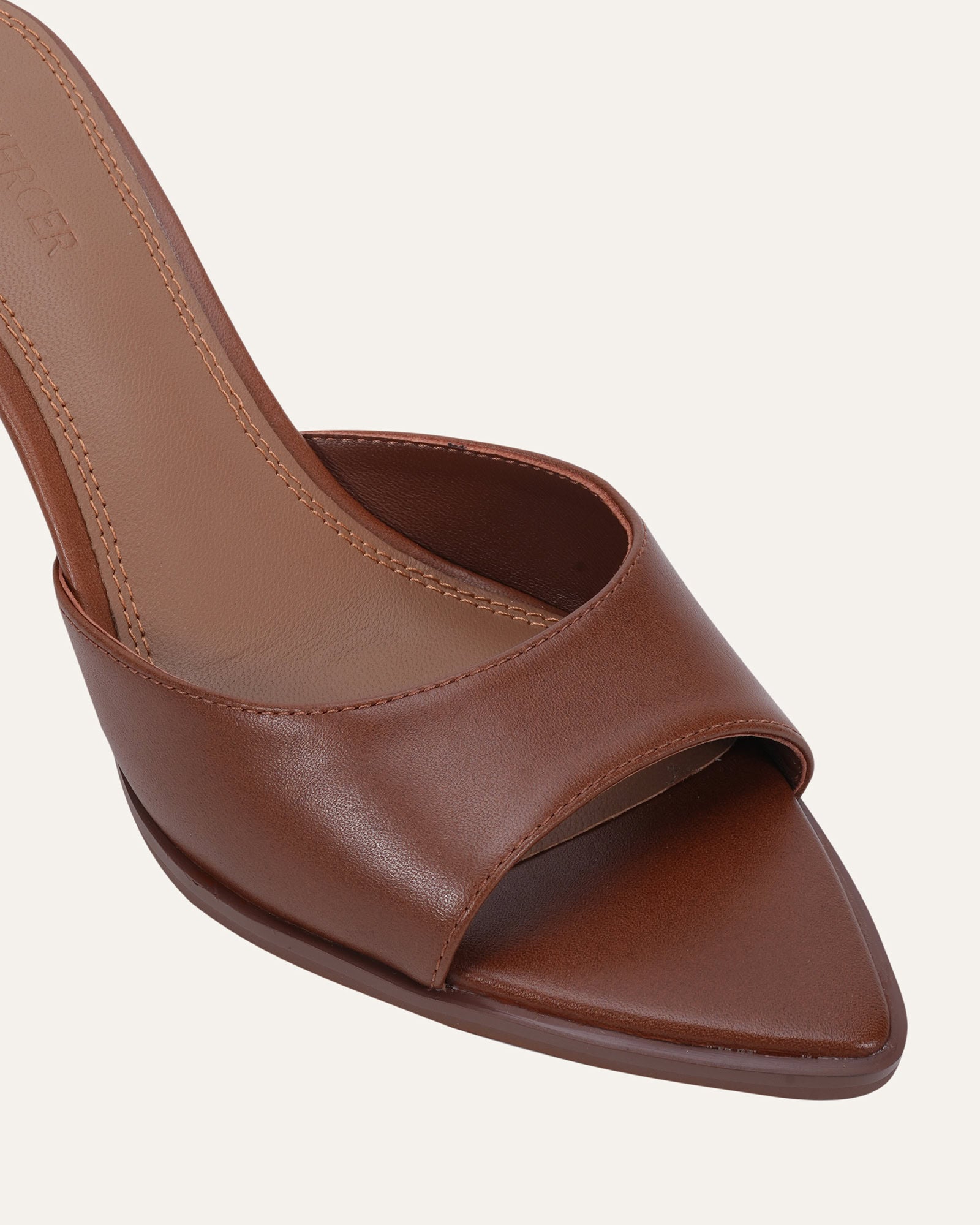 LEE MID HEEL SANDALS PECAN LEATHER image