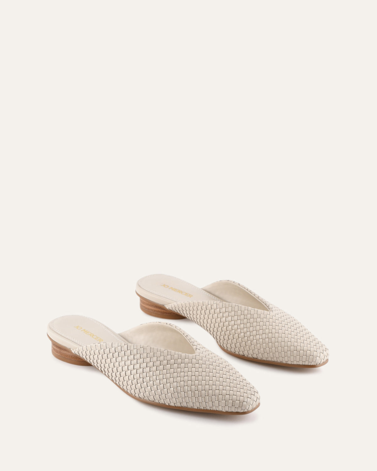 LENA DRESS FLATS OFF WHITE LEATHER