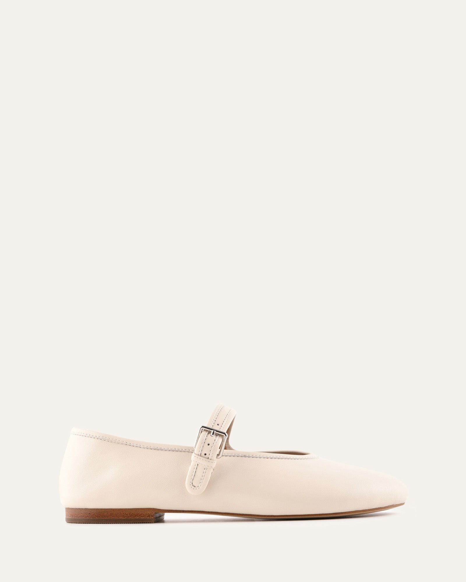 LENNY CASUAL FLATS OFF WHITE LEATHER image
