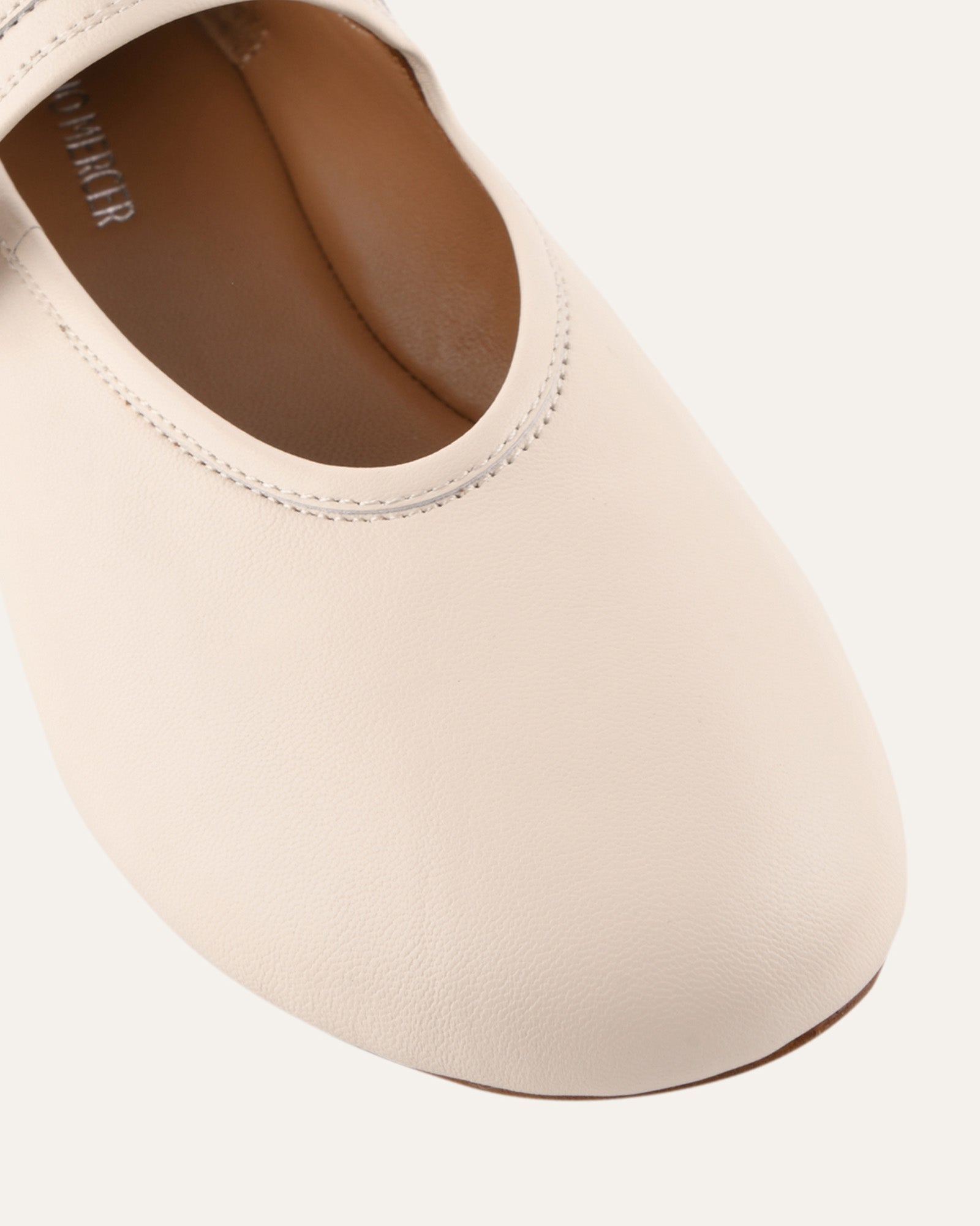 LENNY CASUAL FLATS OFF WHITE LEATHER image