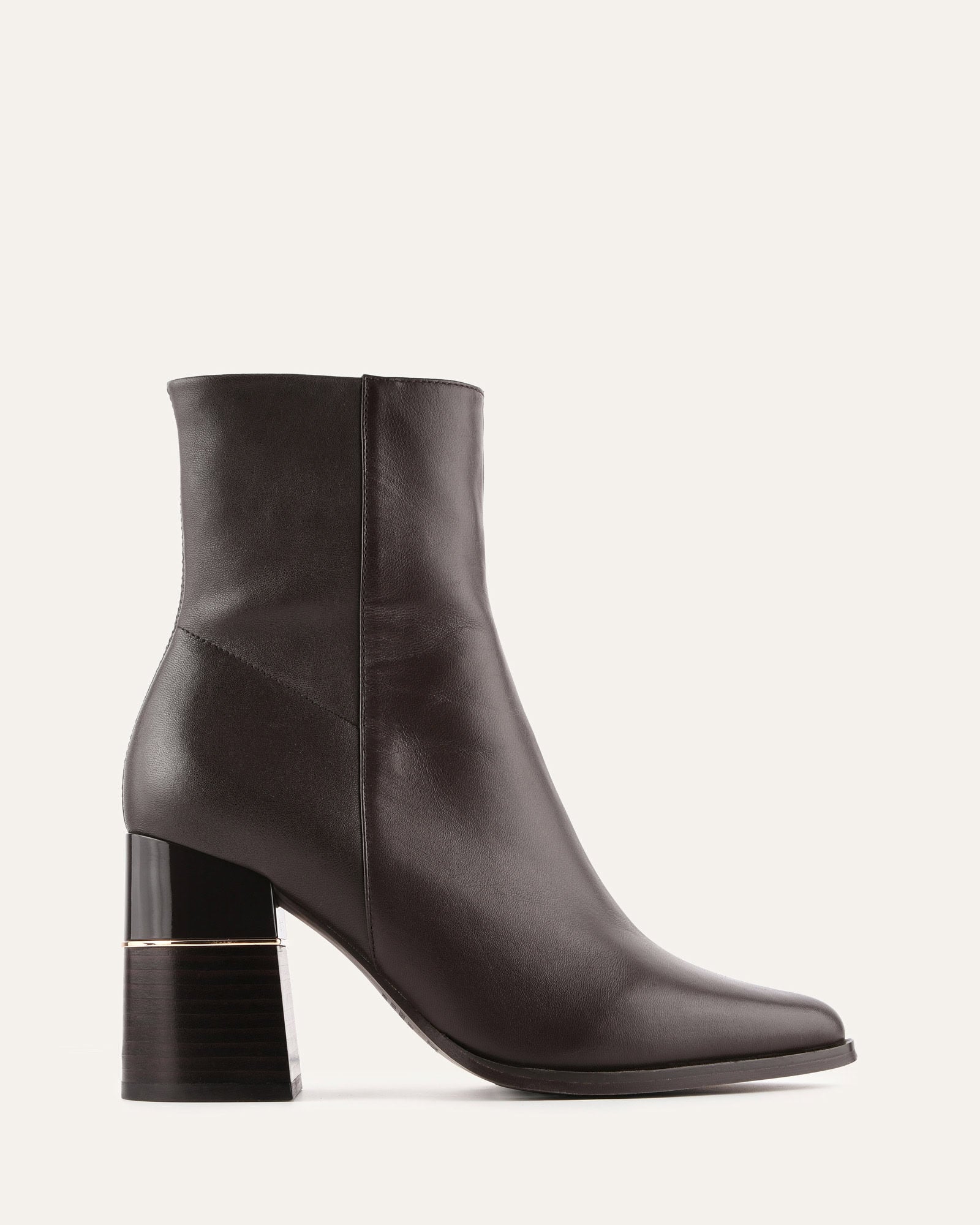 LEVI HIGH ANKLE BOOTS BITTER CHOC LEATHER image