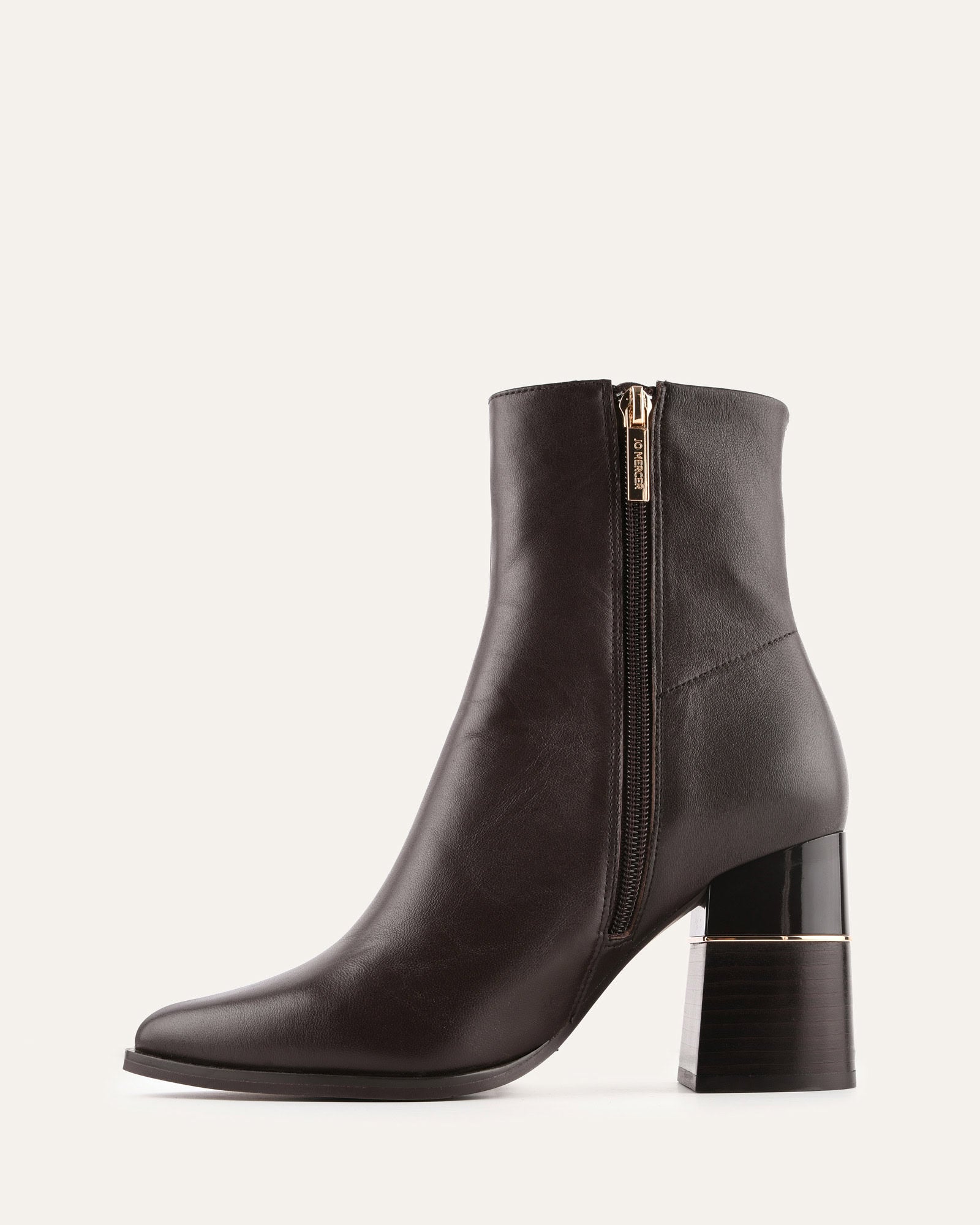 LEVI HIGH ANKLE BOOTS BITTER CHOC LEATHER image