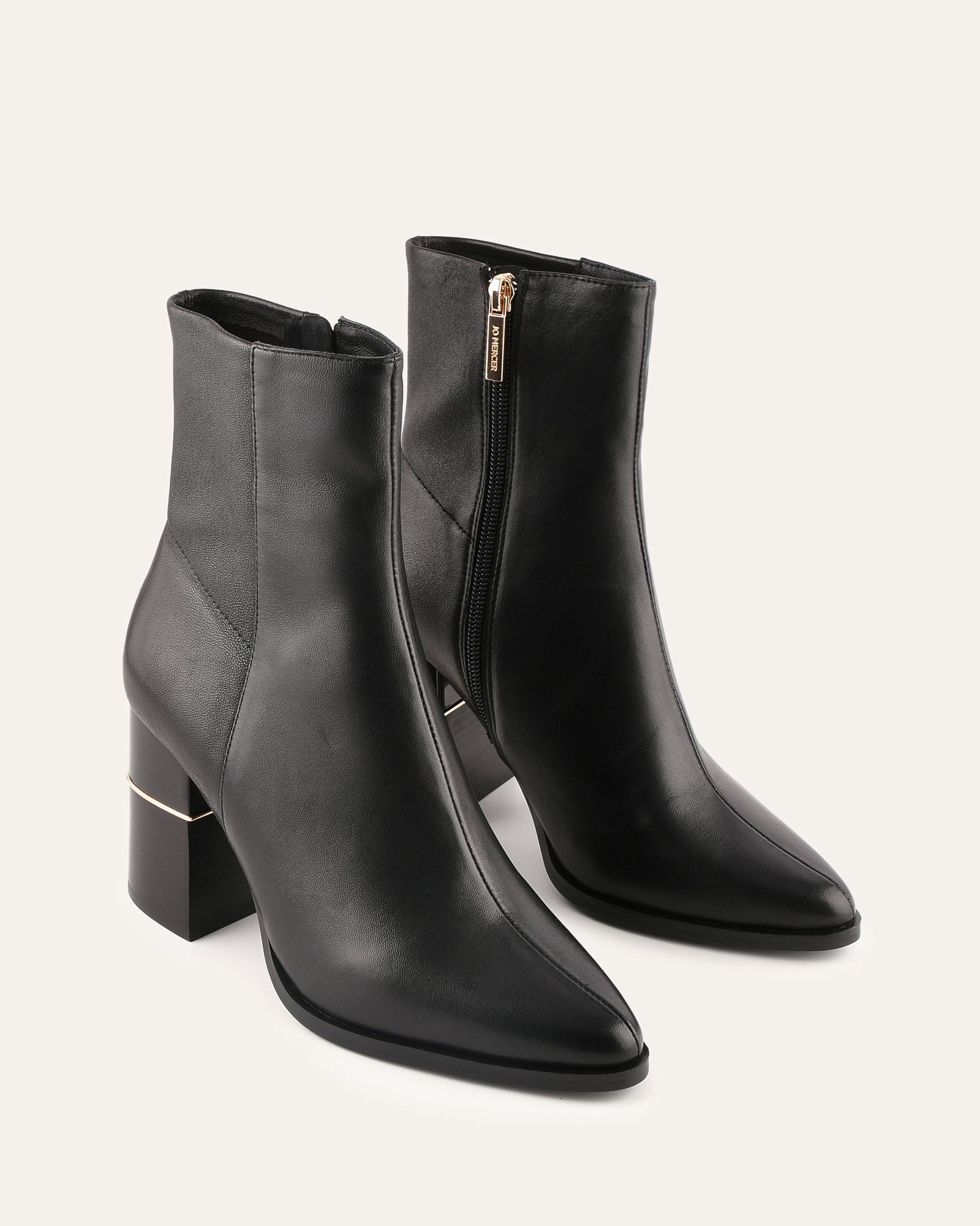 LEVI HIGH ANKLE BOOTS BLACK LEATHER image