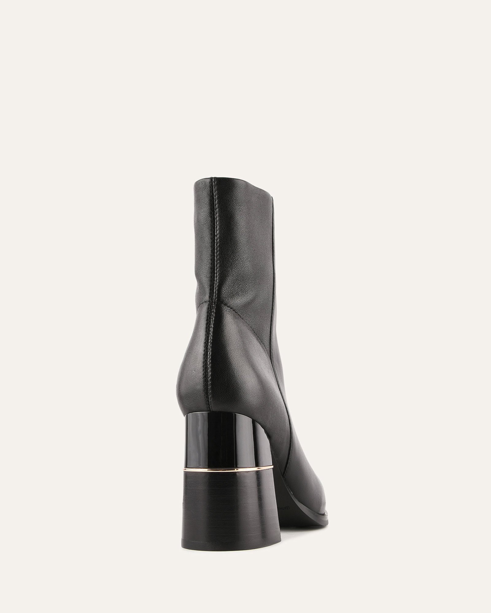 LEVI HIGH ANKLE BOOTS BLACK LEATHER image