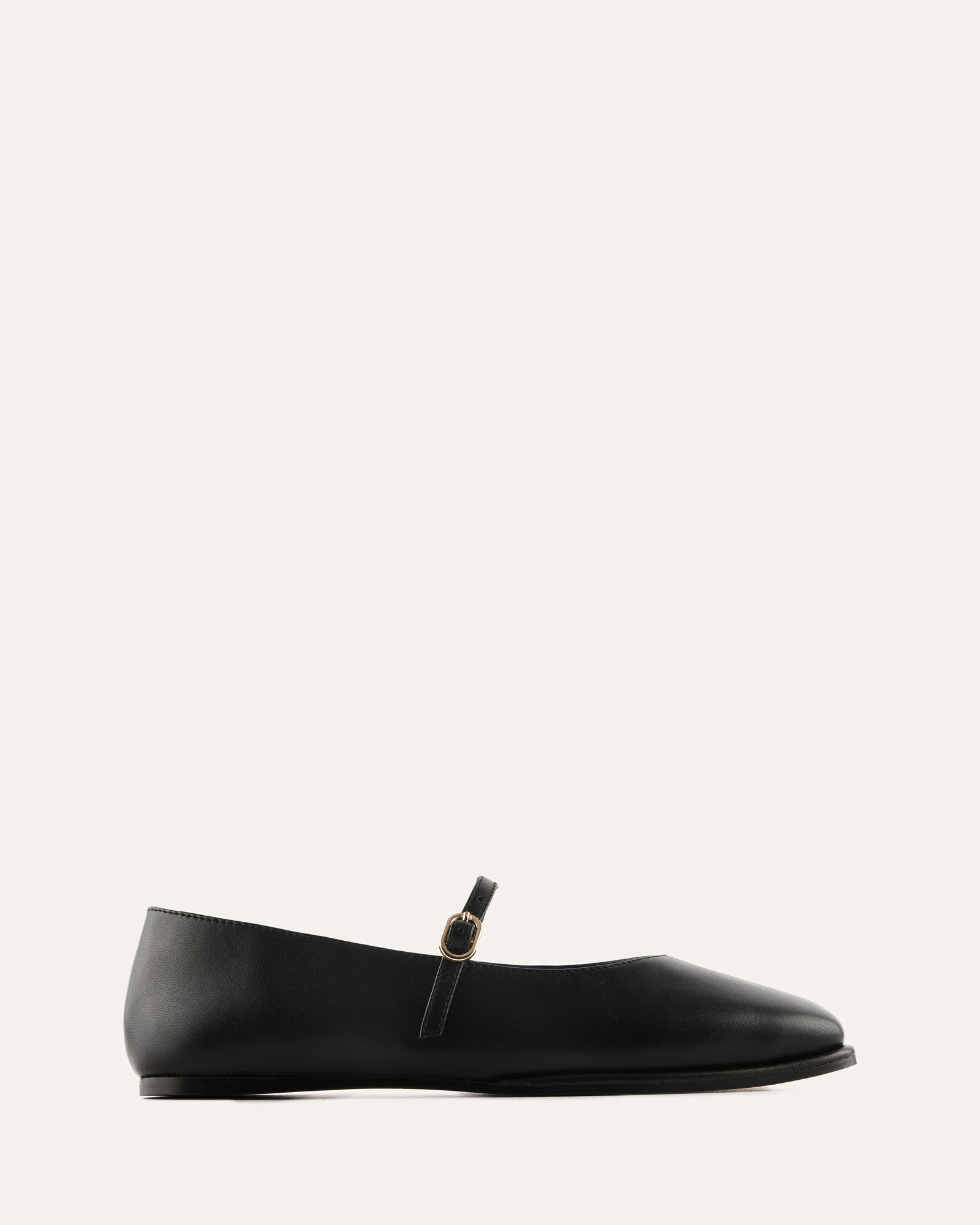 LIANA CASUAL FLATS BLACK LEATHER image