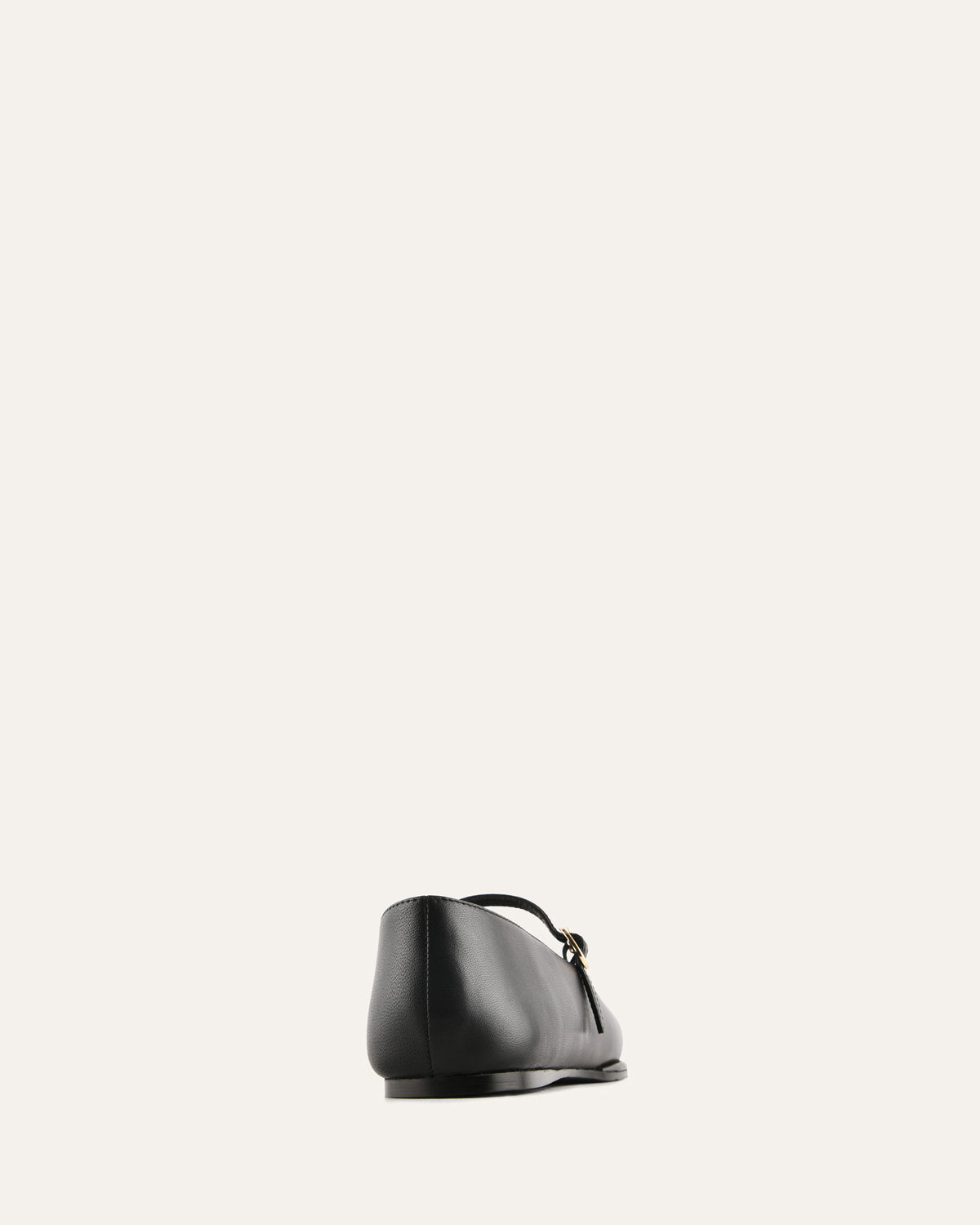 Black shoe on a white background