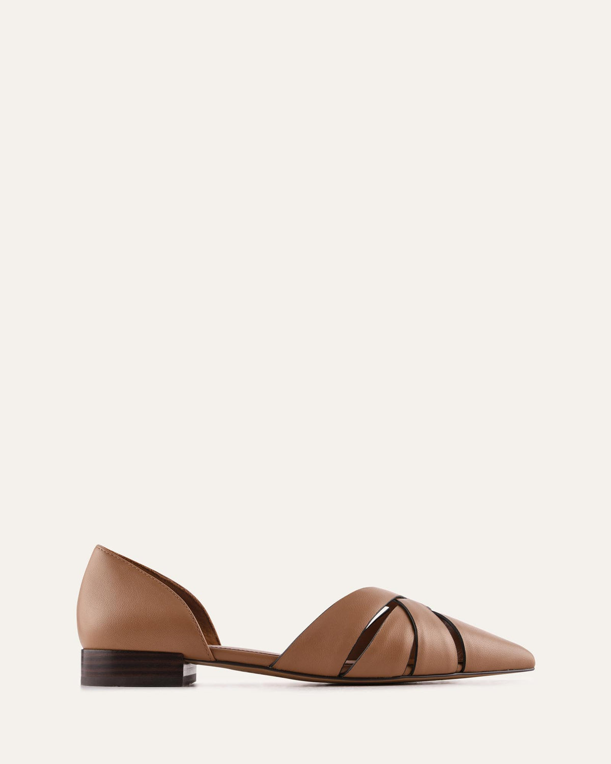 LIZZIE DRESS FLATS TUSCAN TAN LEATHER
